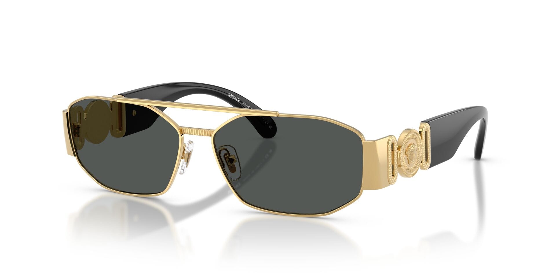 Versace 0VE2287 Sunglass Gold Male Full Metal Sunglass — Gold frame — view 2