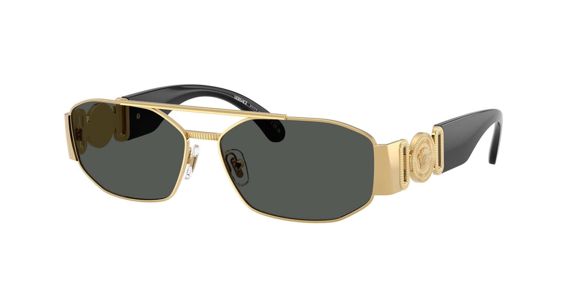 Versace 0VE2287 Sunglass Gold Male Full Metal Sunglass — Gold frame — view 3
