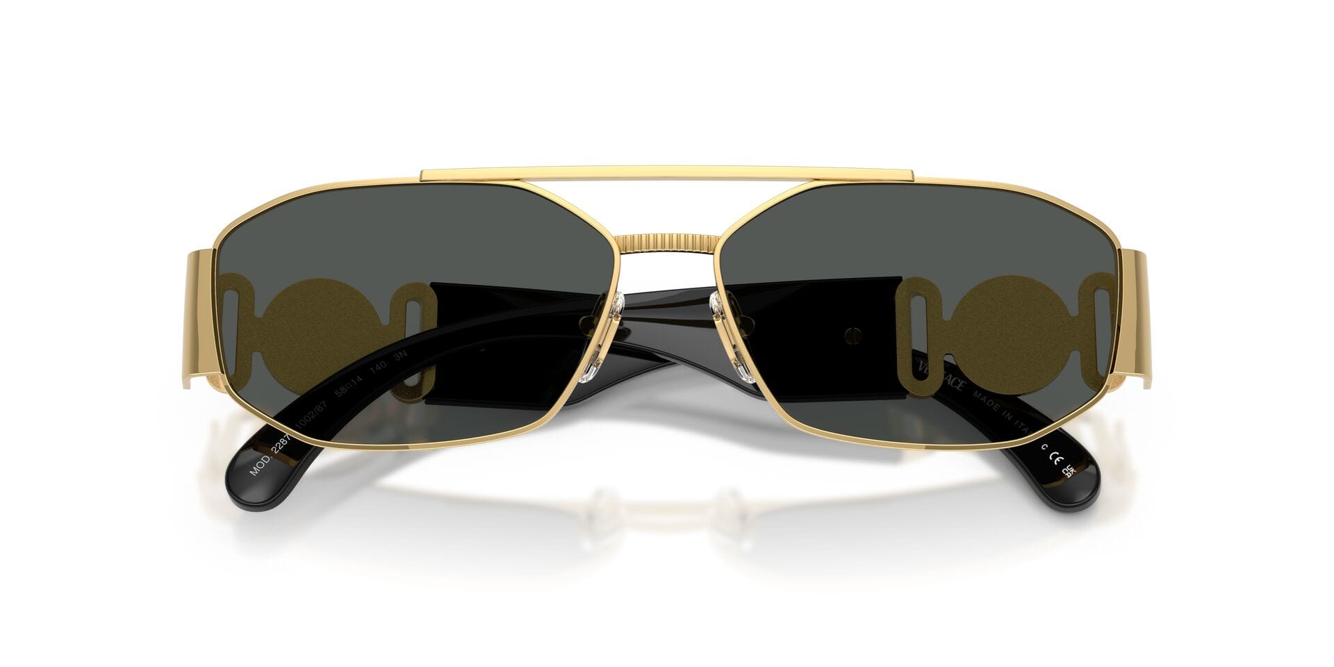 Versace 0VE2287 Sunglass Gold Male Full Metal Sunglass — Gold frame — view 7