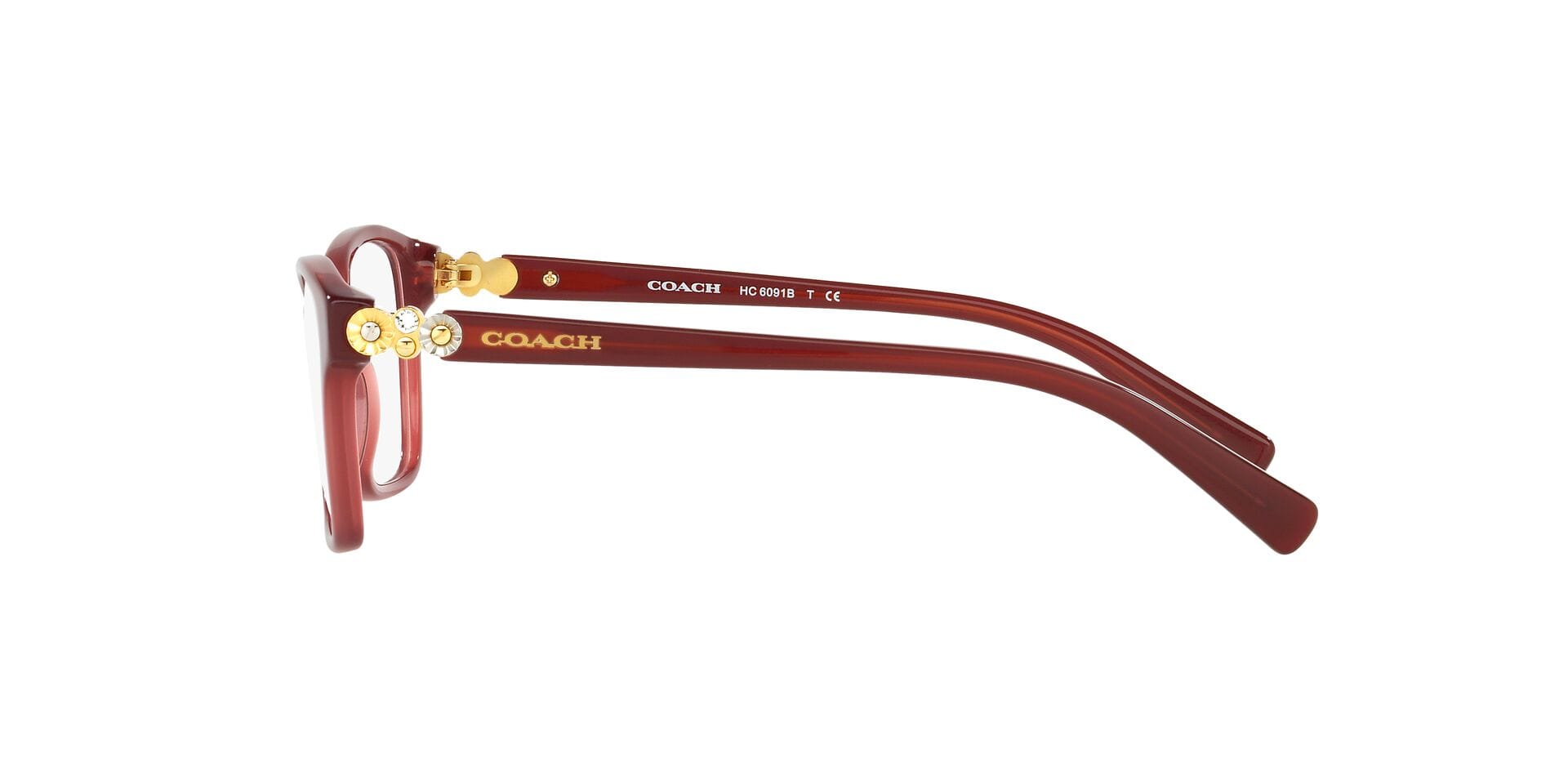 Coach HC 6091B Frame Maroon Female Full Shell Frame — view 3