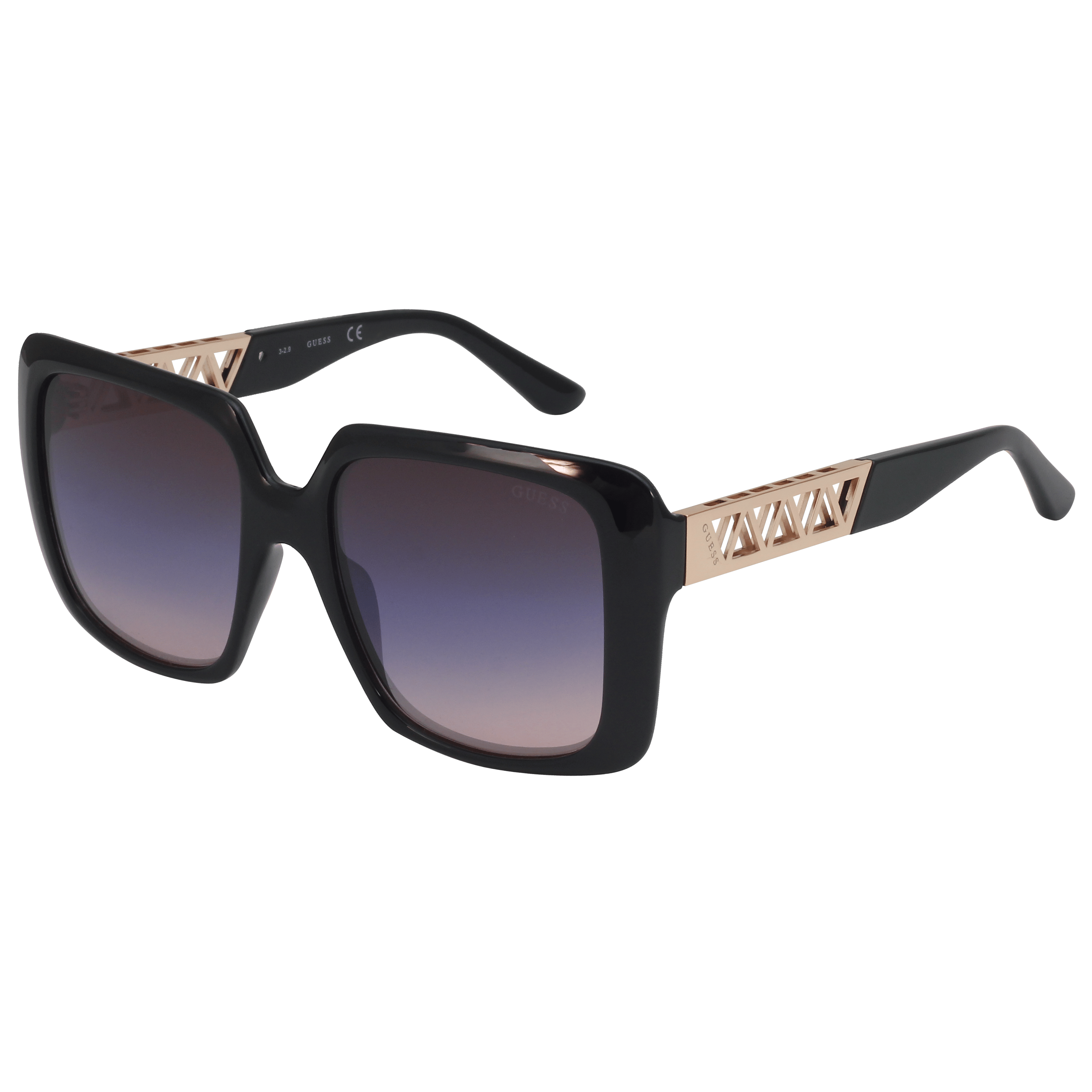 Guess GU7689 Sunglass Black Female Full Metal with Shell