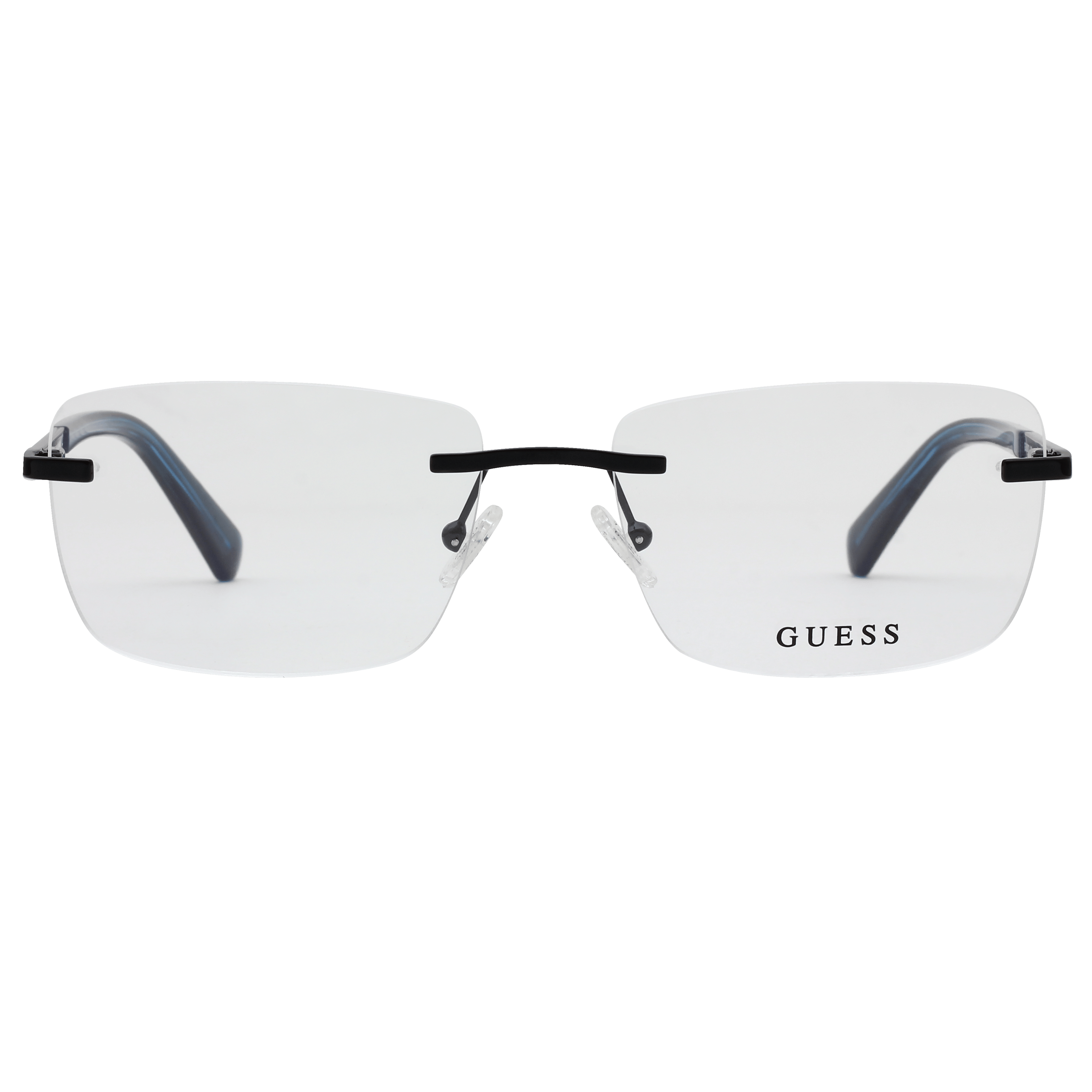 Guess GU50022 Frame Black Male RimLess Metal with Shell Frame — Black frame