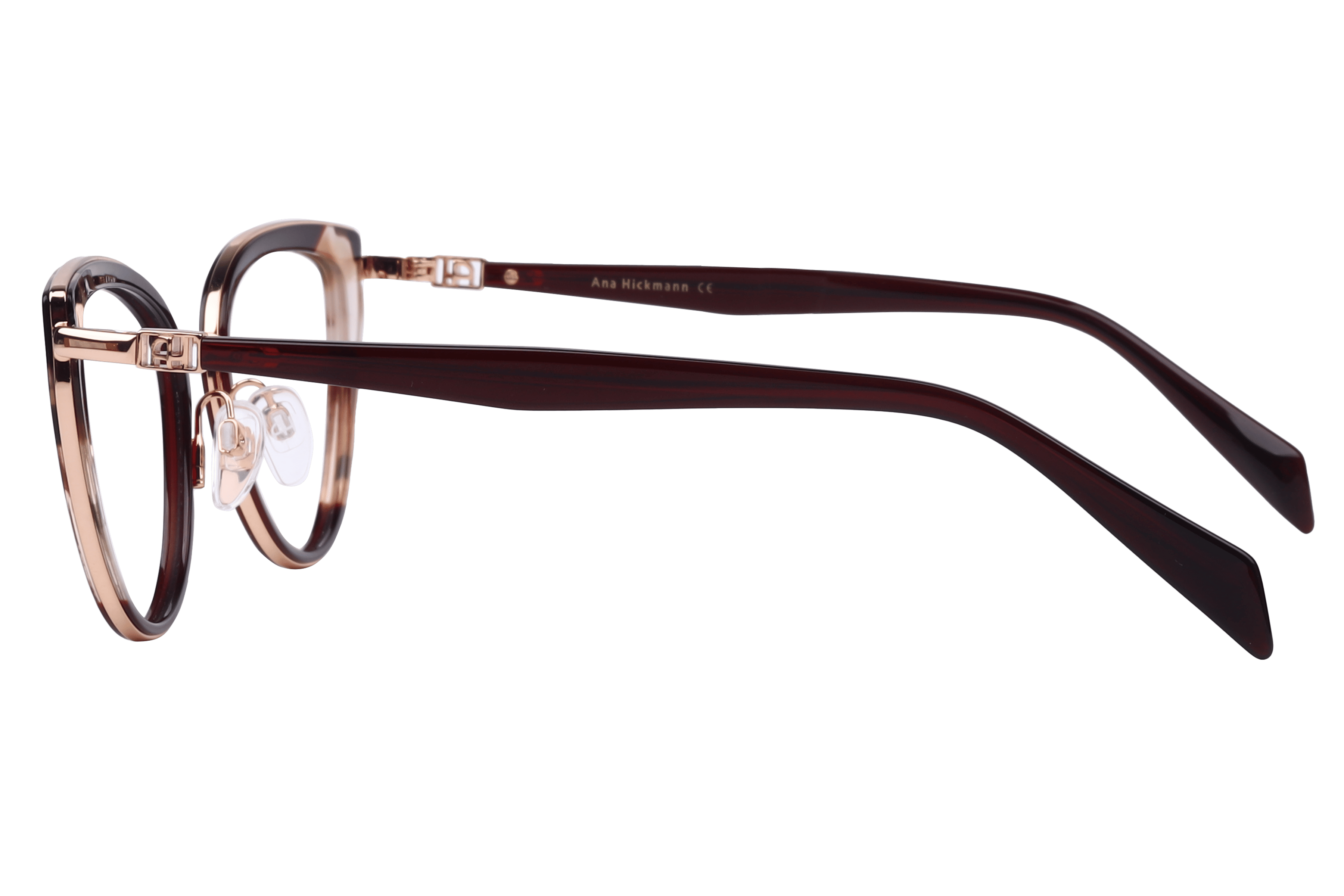 Hickmann AH1520 Frame Maroon Female Full Shell Frame — Maroon frame — view 3