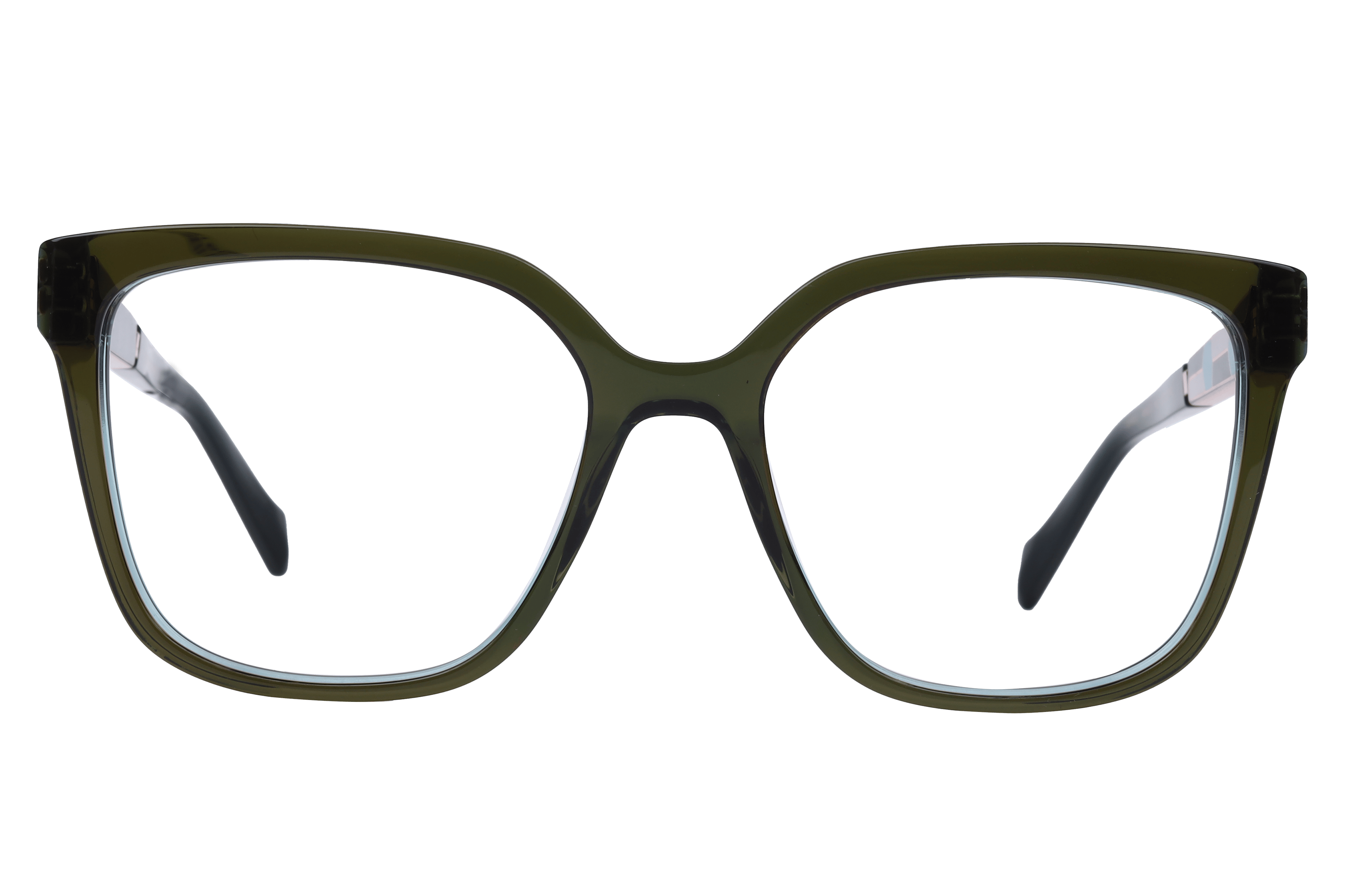 Hickmann AH6531 Frame Transparent Green Unisex Full Stainles Frame — view 2