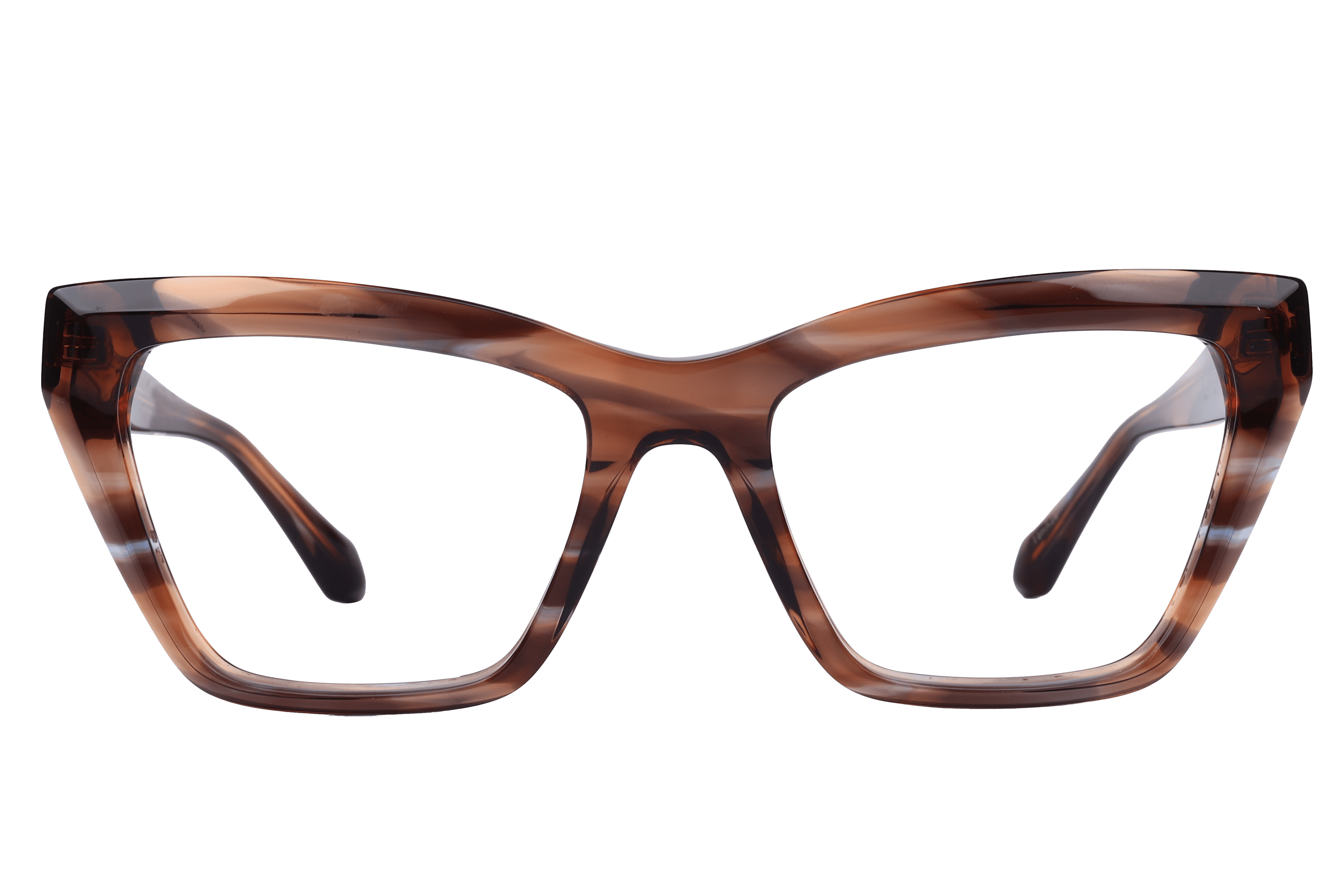 Hickmann AH6534 Frame Transparent Brown Female Full Shell — Black frame