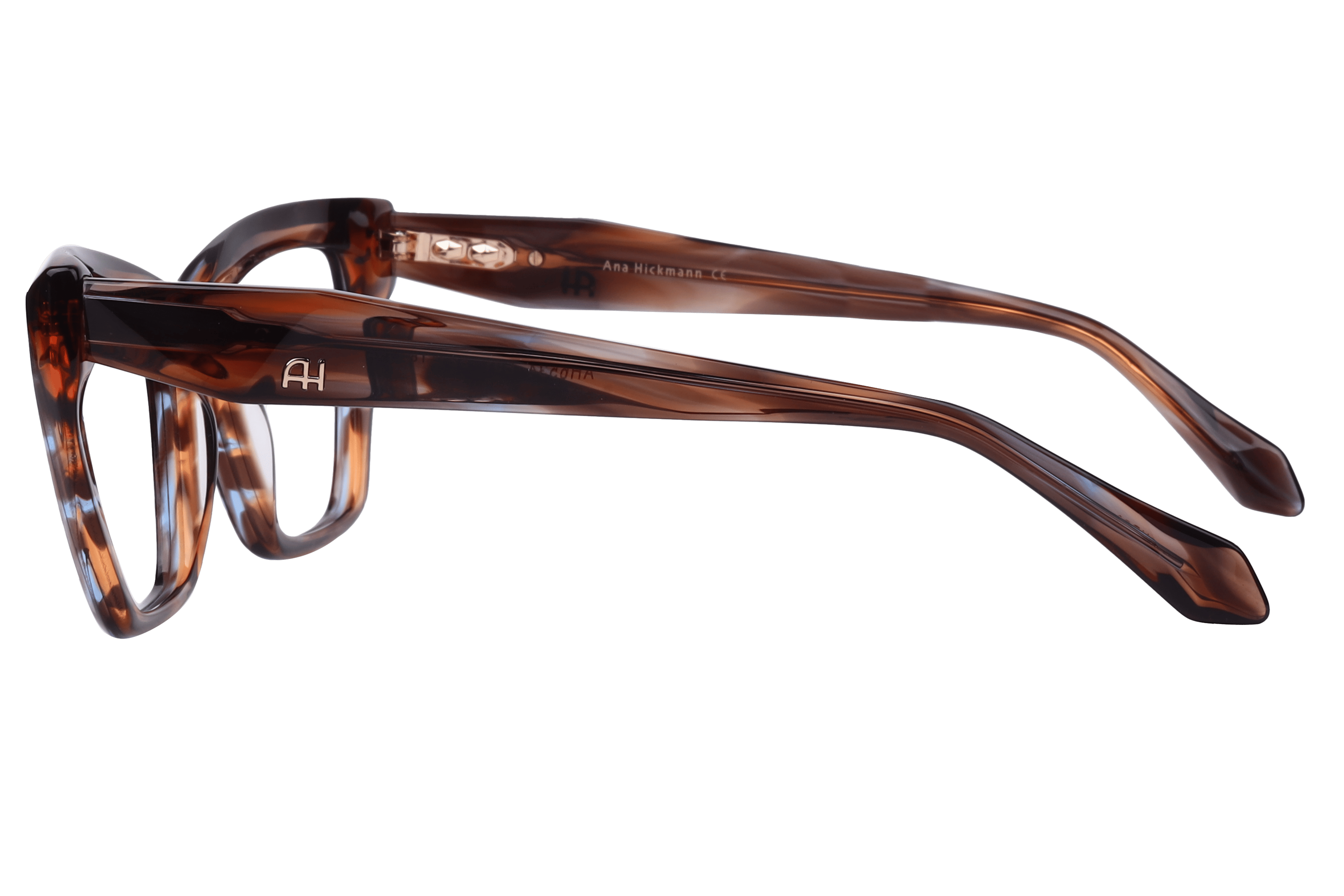 Hickmann AH6534 Frame Transparent Brown Female Full Shell Frame — view 3