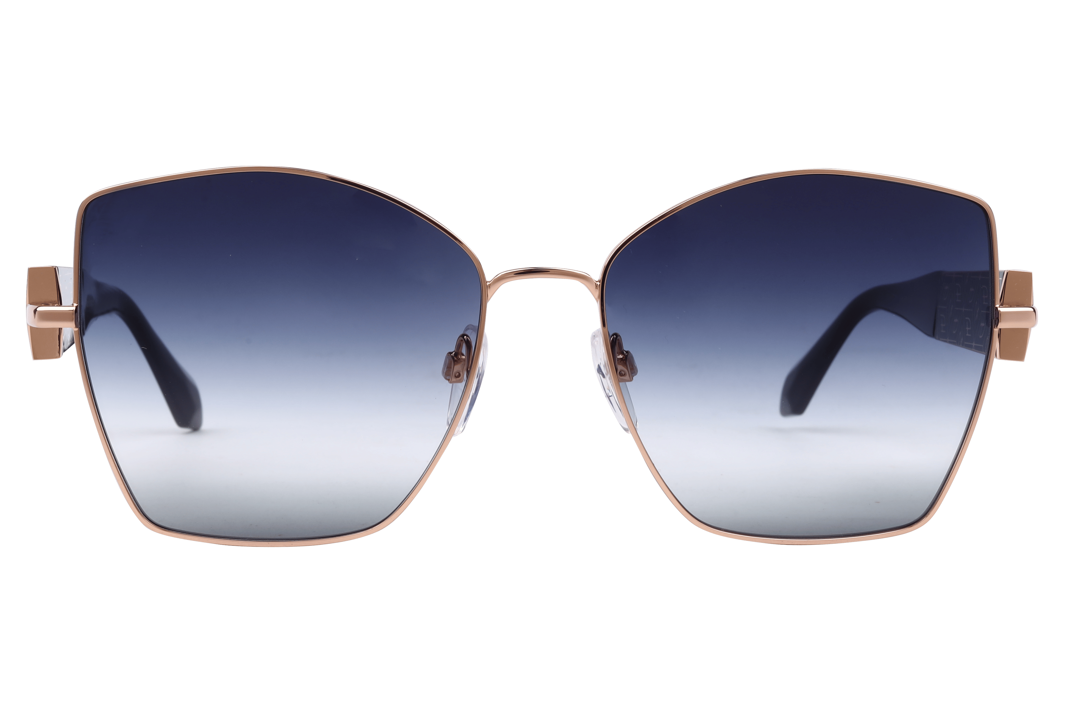 Hickmann AH3280 Sunglass Gold Female Full Metal Sunglass — Gold frame — view 2