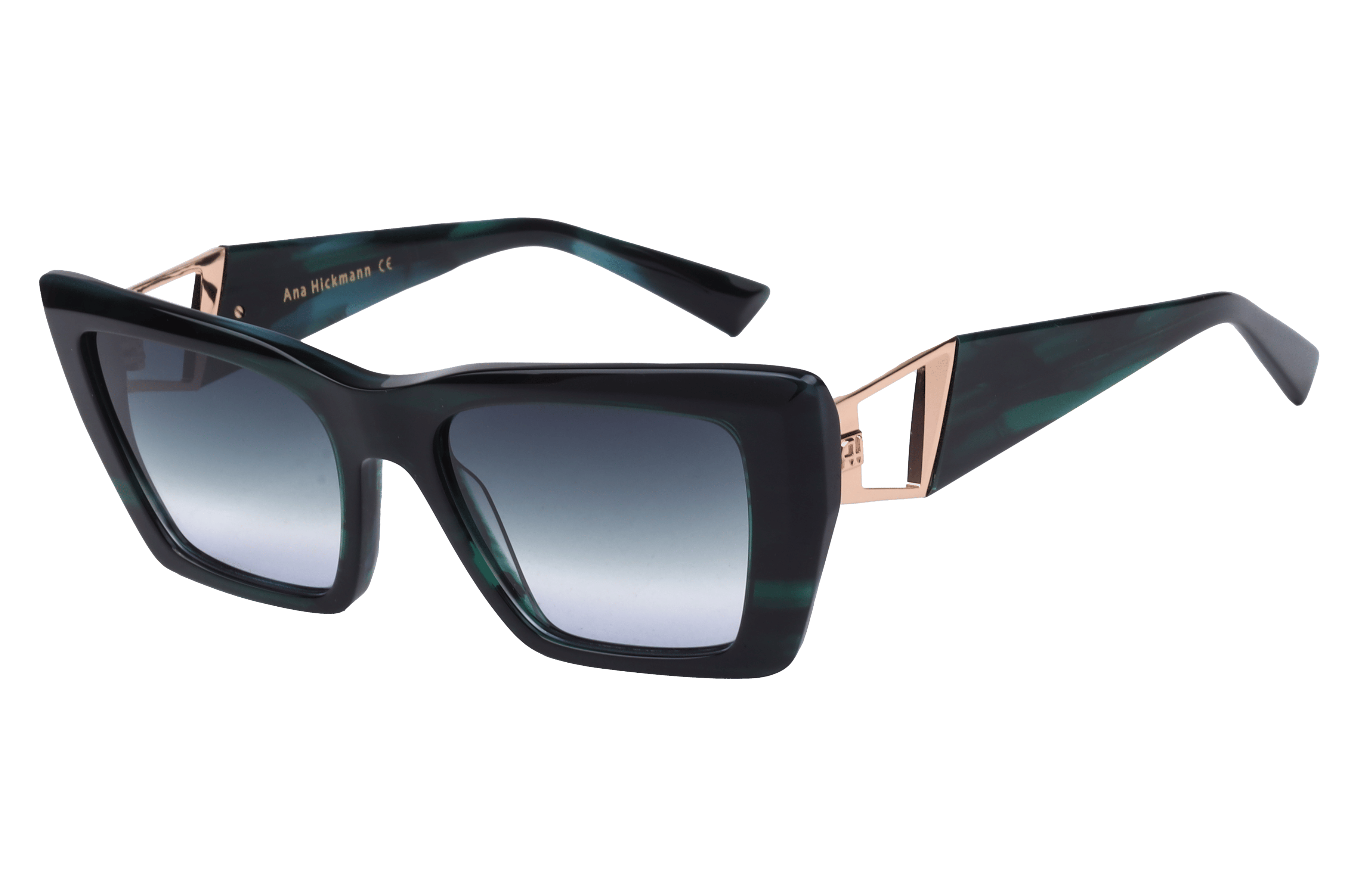 Hickmann AH9395 Sunglass Green Female Full Metal — Green frame