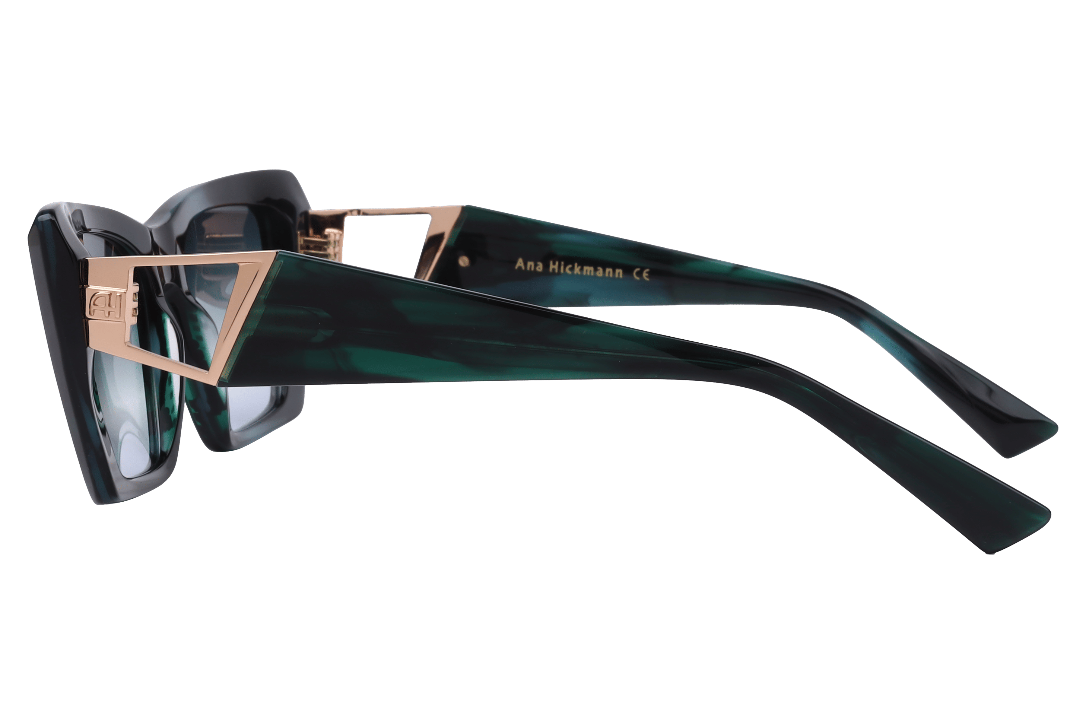 Hickmann AH9395 Sunglass Green Female Full Metal Sunglass — Green frame — view 3