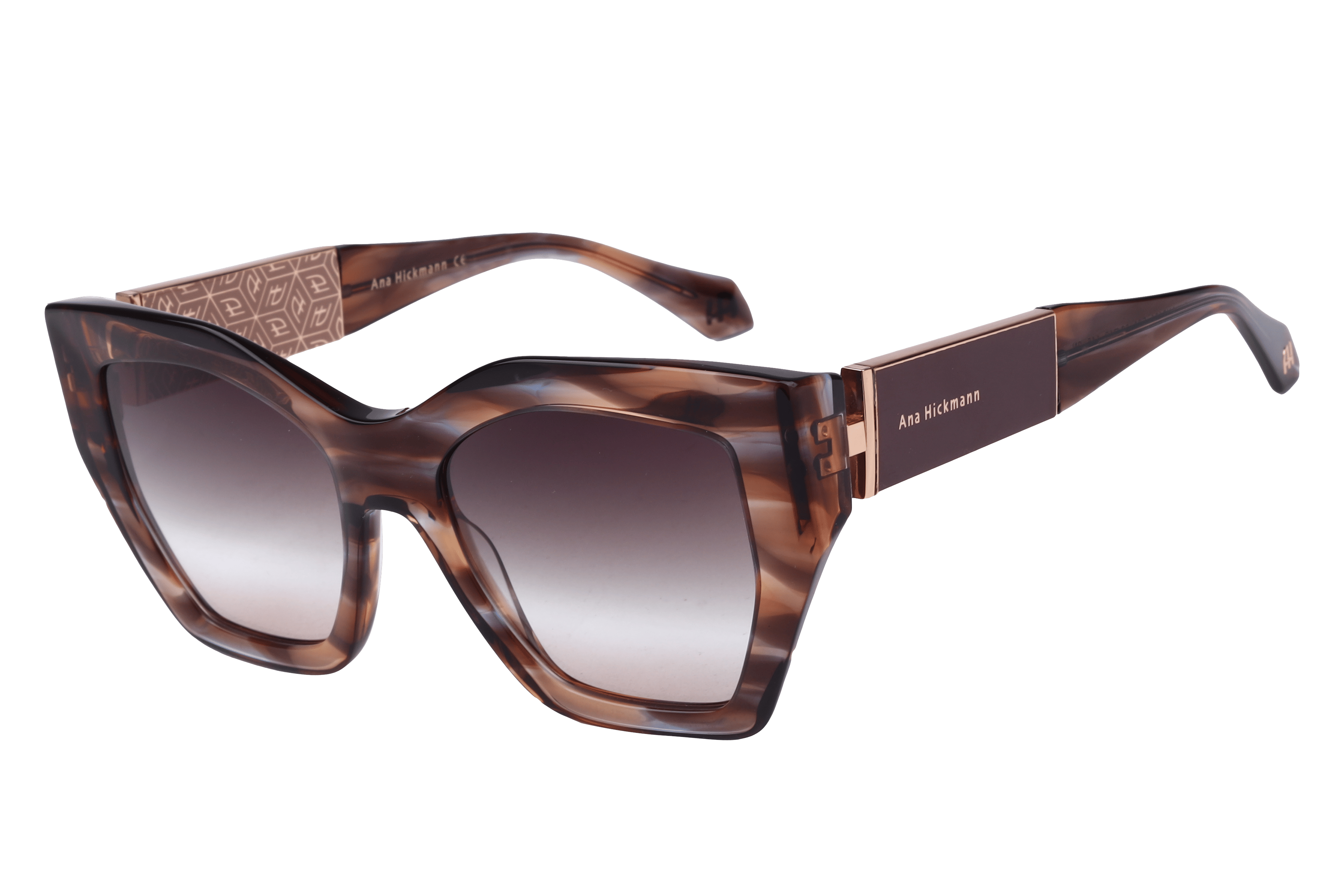 Hickmann AH9401 Sunglass Havana Female Full Metal Sunglass — Havana frame — alternate view