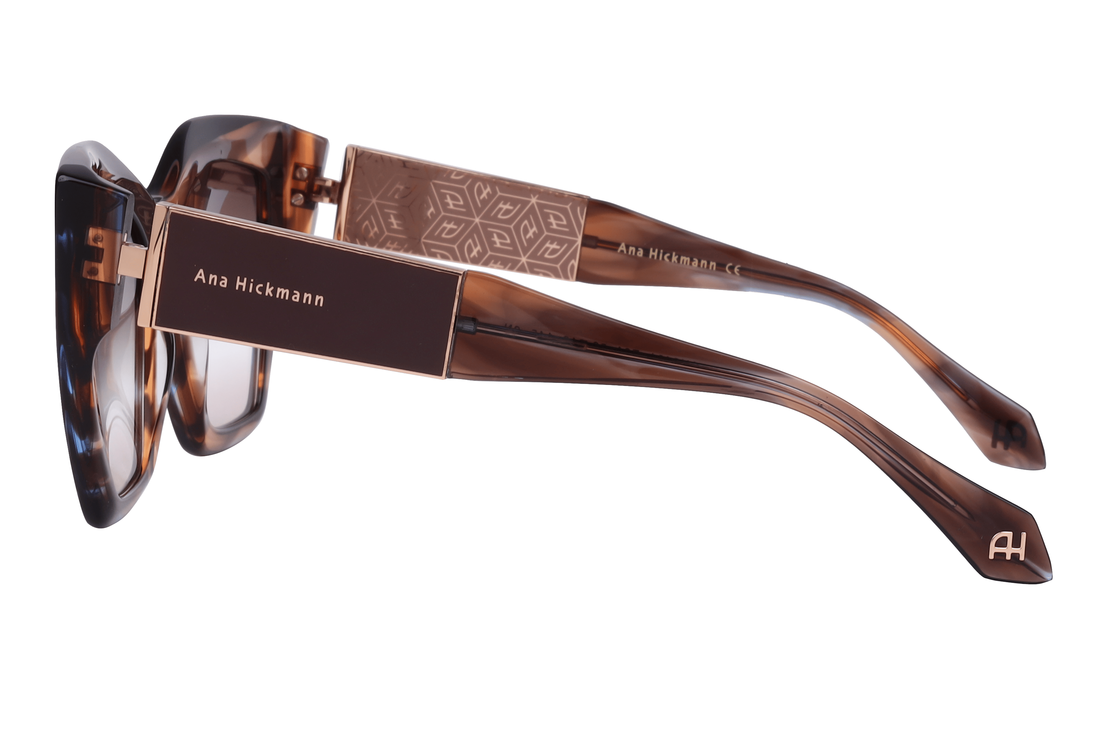 Hickmann AH9401 Sunglass Havana Female Full Metal Sunglass — Havana frame — view 3