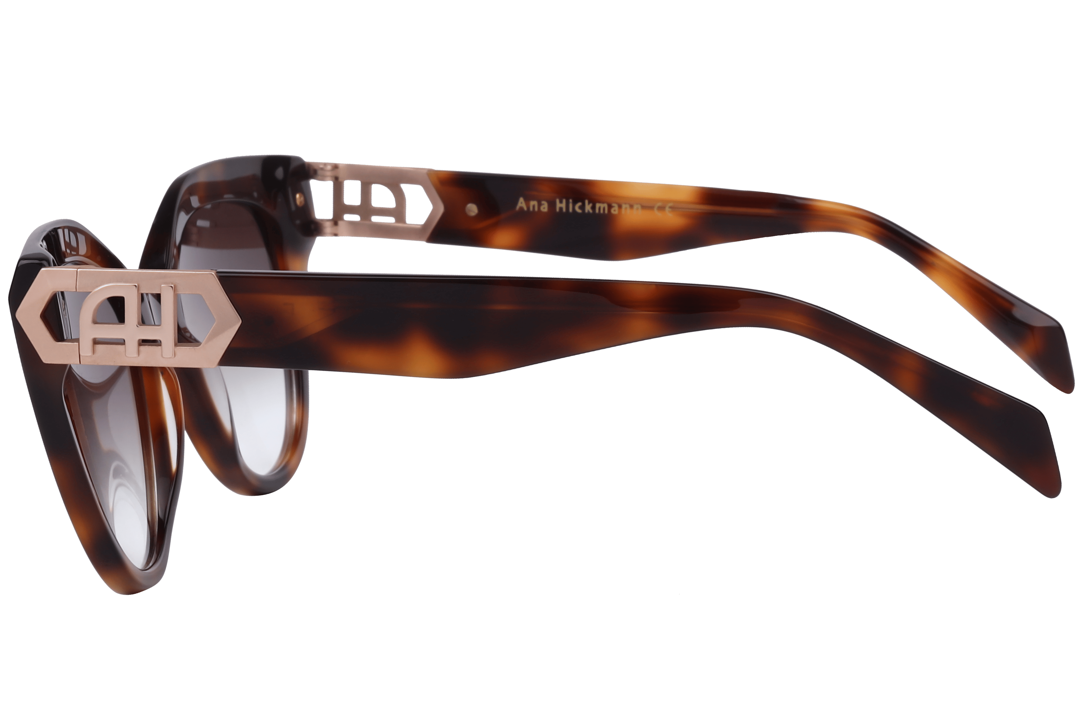 Hickmann AH9402 Sunglass Havana Female Full Metal Sunglass — Havana frame — view 3