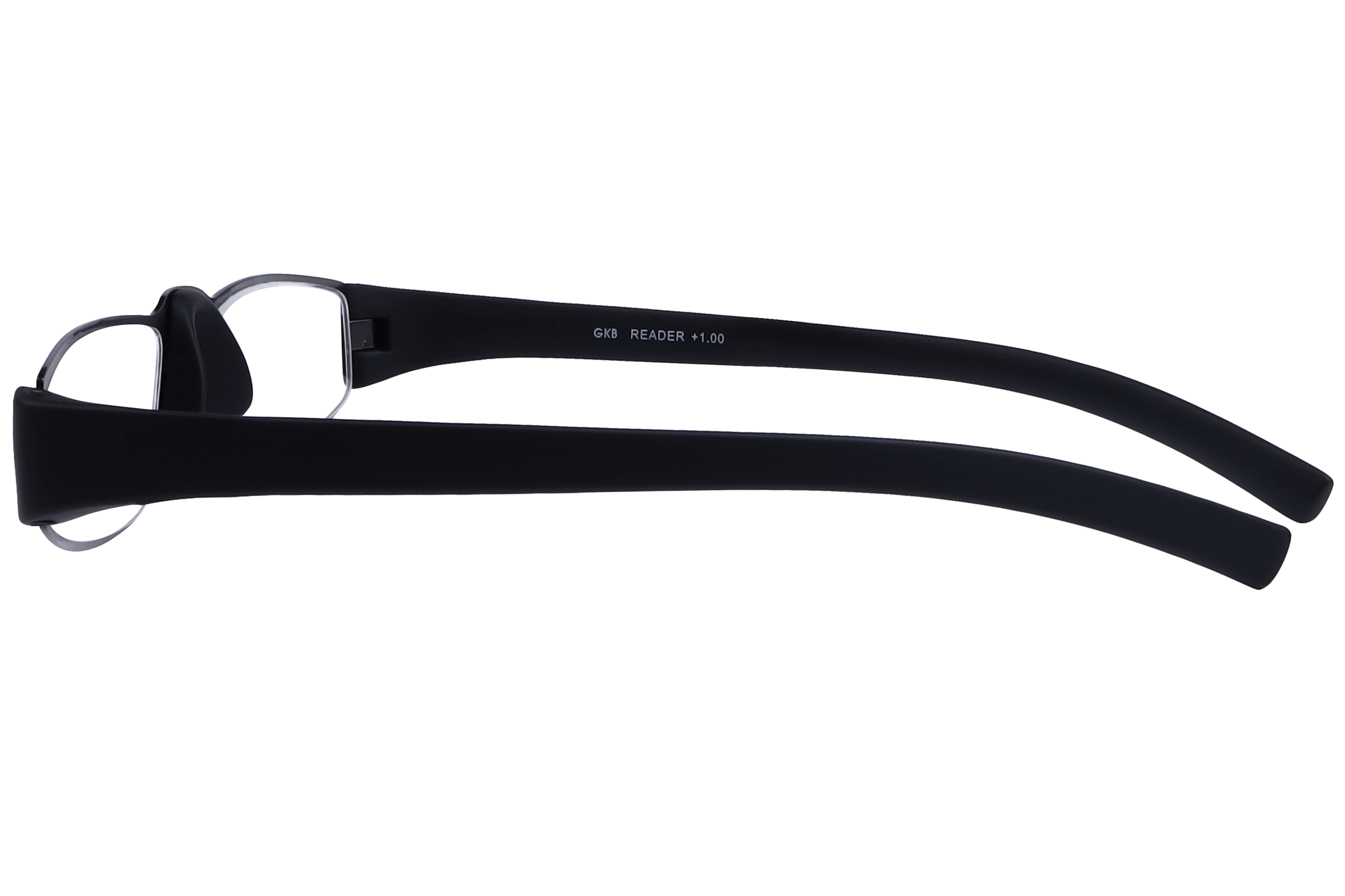 Readers R1015 Frame Gun Metal Unisex Full Rubber Frame — Gun Metal frame — view 6