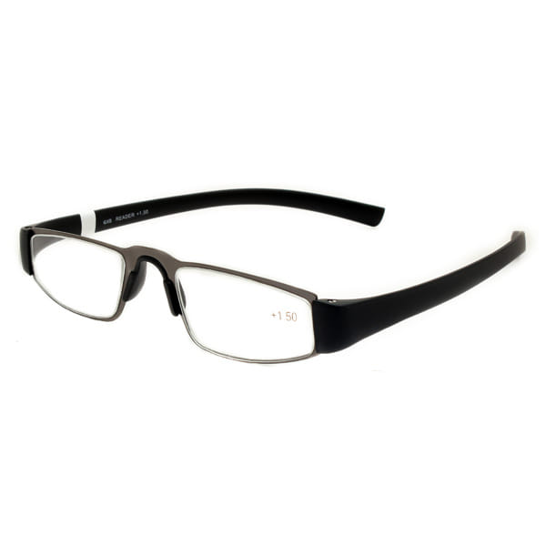 Readers R1015 Frame Gun Metal Unisex Full Rubber Frame — Gun Metal frame — view 1