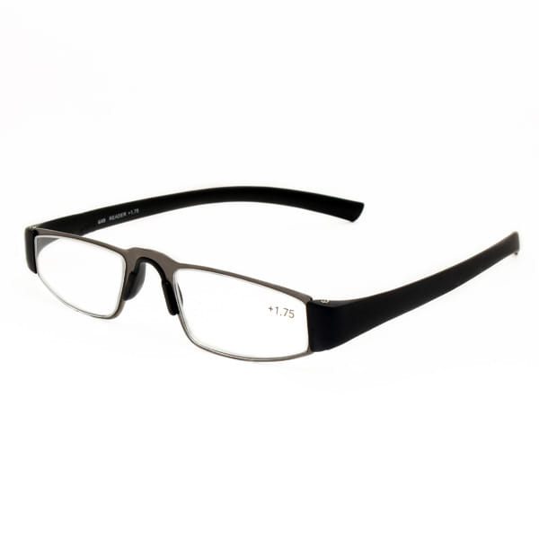 Readers R1015 Frame Gun Metal Unisex Full Rubber Frame — Gun Metal frame — alternate view