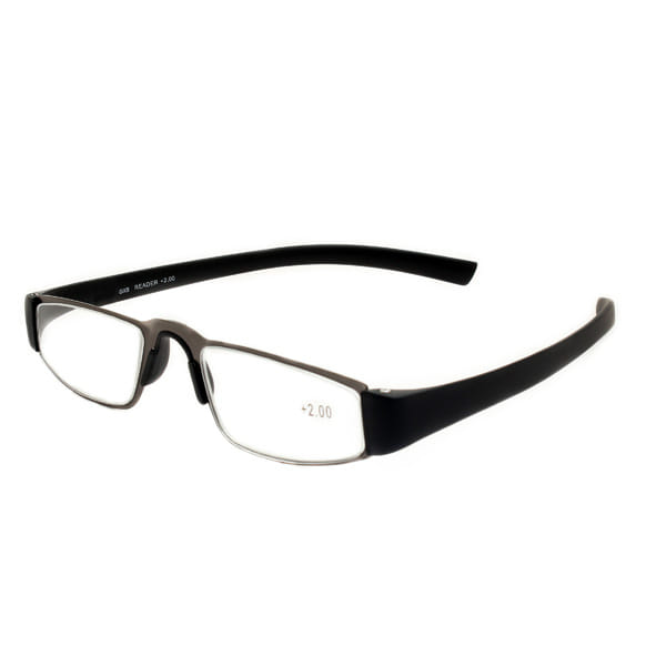 Readers R1015 Frame Gun Metal Unisex Full Rubber Frame — Gun Metal frame — view 1