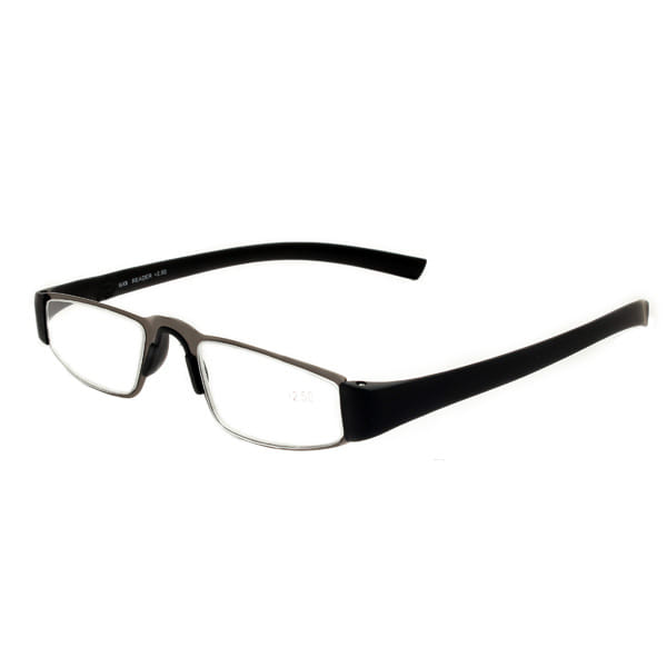Readers R1015 Frame Gun Metal Unisex Full Rubber Frame — Gun Metal frame — view 1