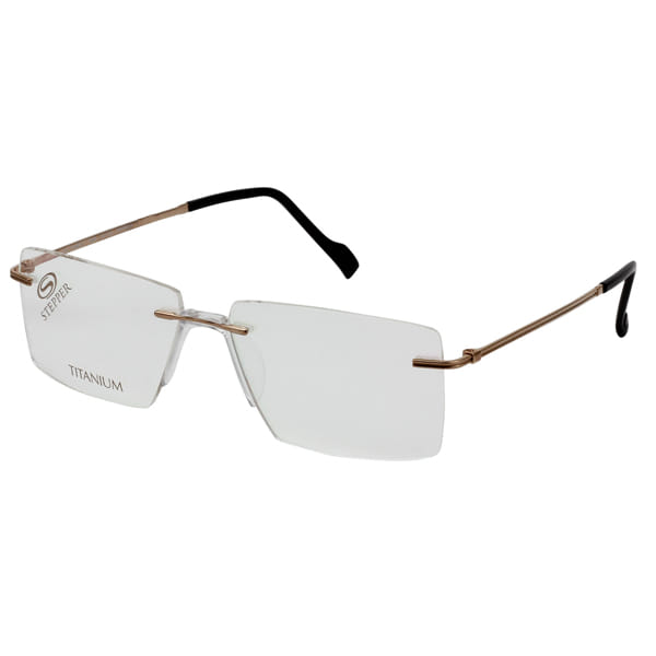 Hans Stepper SI-84017 Frame Gold Male RimLess Titanium — Gold frame