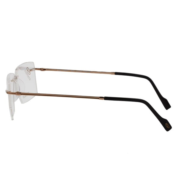Hans Stepper SI-84017 Frame Gold Male RimLess Titanium Frame — Gold frame — view 3