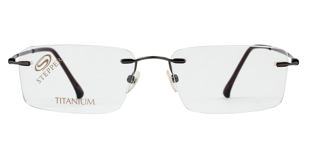 Hans Stepper SI-8053 Frame Grey Male RimLess Titanium Frame — Grey frame — view 3