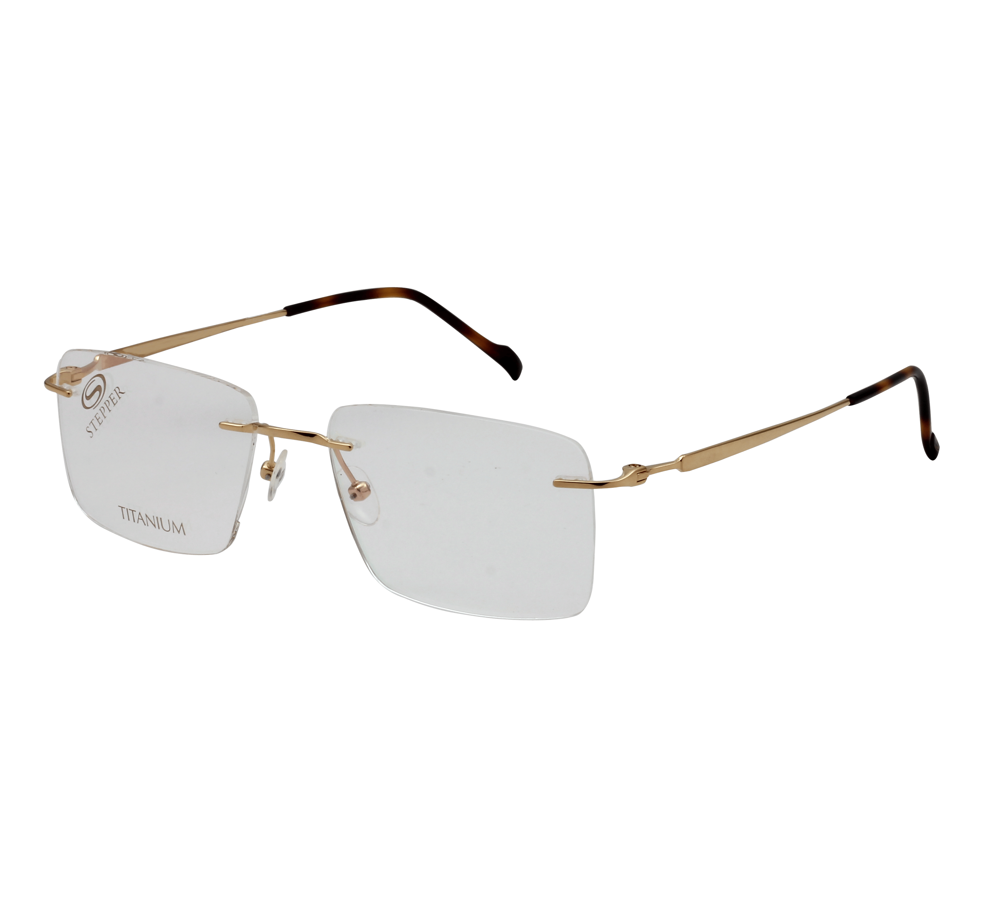 Hans Stepper SI-83539 Frame Gold Male RimLess Titanium — Gold frame