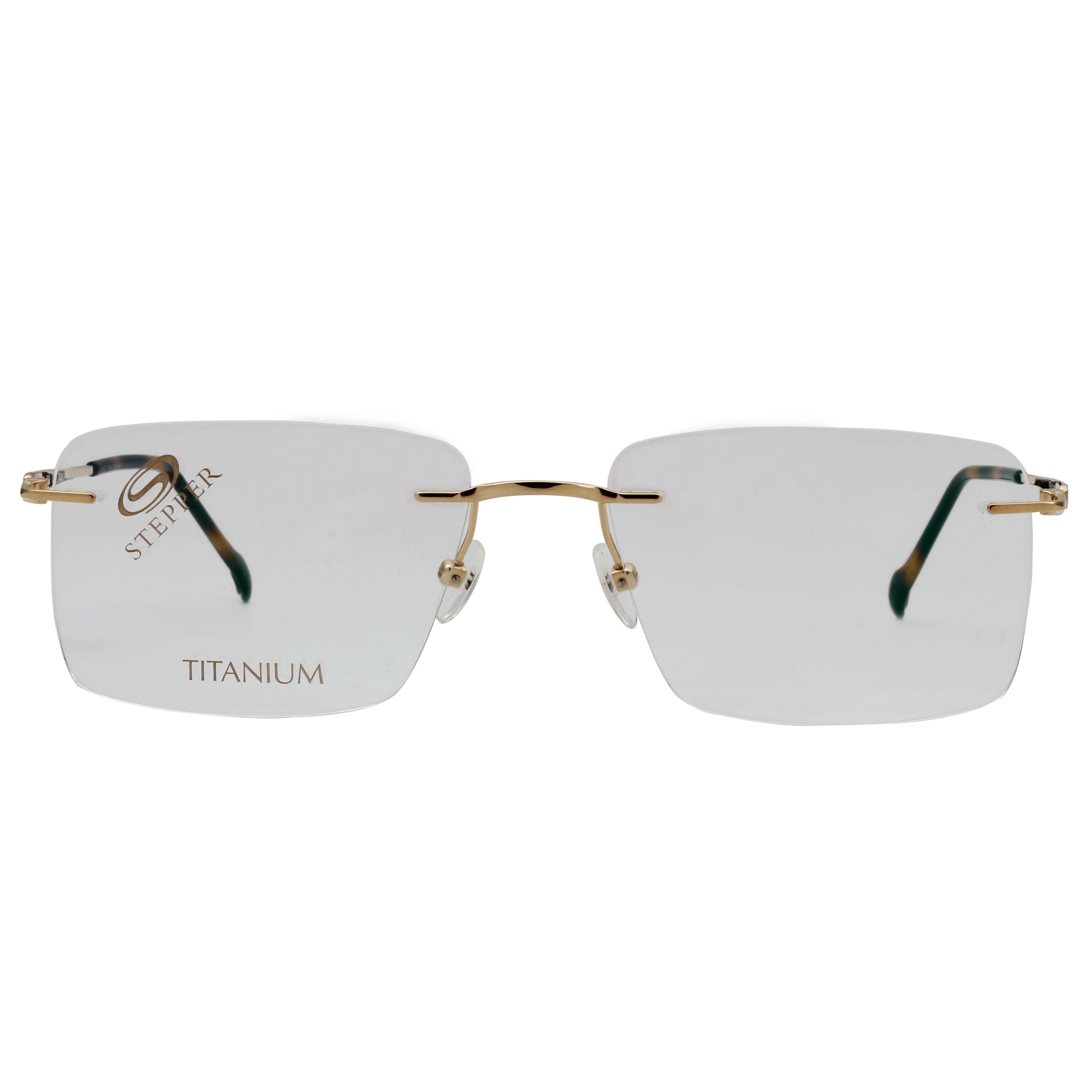Hans Stepper SI-83539 Frame Gold Male RimLess Titanium Frame — Gold frame — view 2
