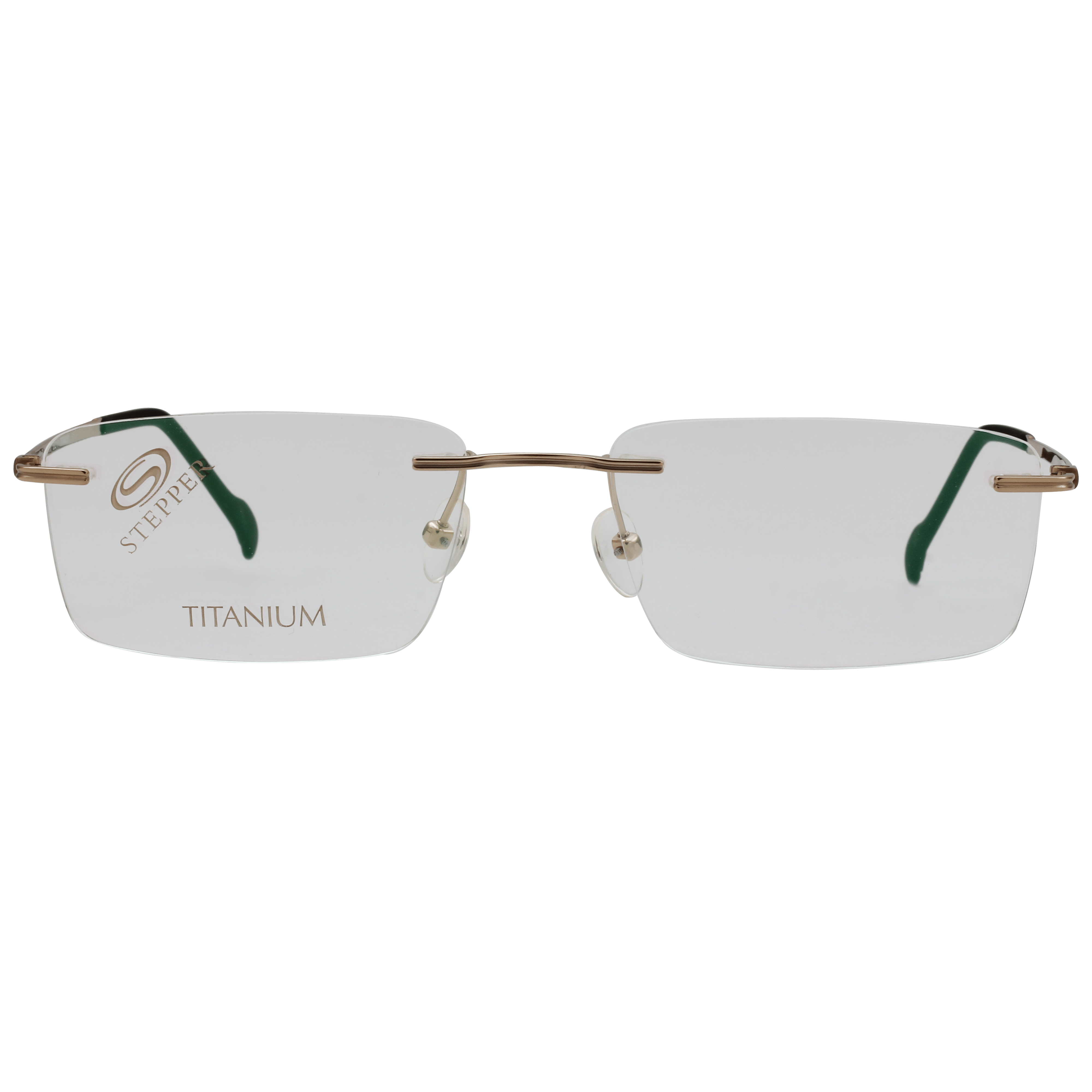 Hans Stepper SI-83353 Frame Gold Male RimLess Titanium Frame — Gold frame — view 6