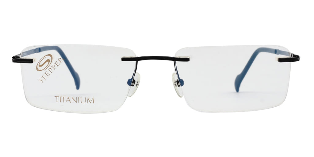 Hans Stepper SI-83353 Frame Black Male RimLess Titanium Frame — Black frame — view 3