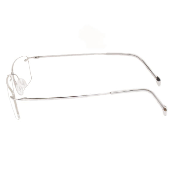 Hans Stepper SI-4253B Frame Silver Male RimLess Titanium Frame — Silver frame — view 4