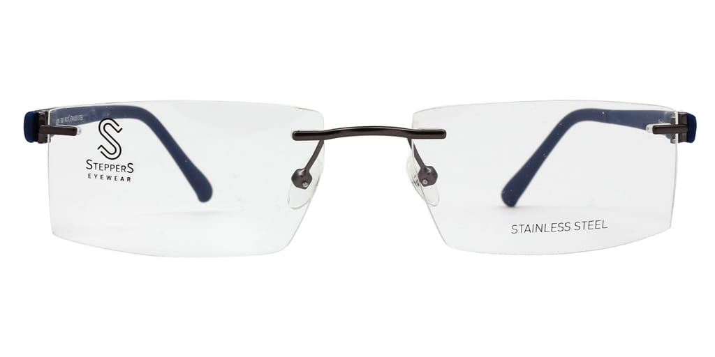 Hans Stepper STS-72274 Frame Grey Male RimLess Shell Frame — Grey frame — view 3