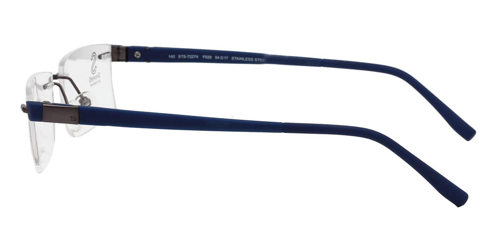 Hans Stepper STS-72274 Frame Grey Male RimLess Shell Frame — Grey frame — view 4