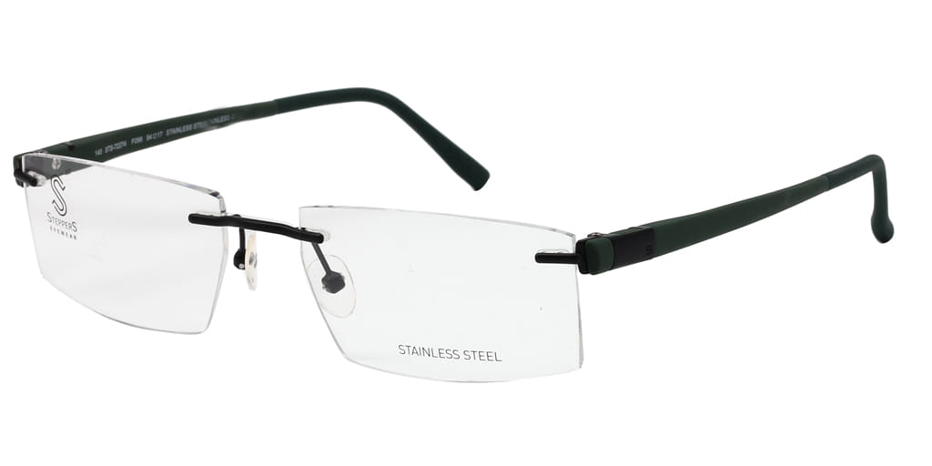 Hans Stepper STS-72274 Frame Black Male RimLess Shell — Grey frame