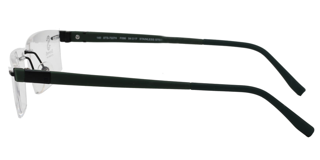 Hans Stepper STS-72274 Frame Black Male RimLess Shell Frame — view 4