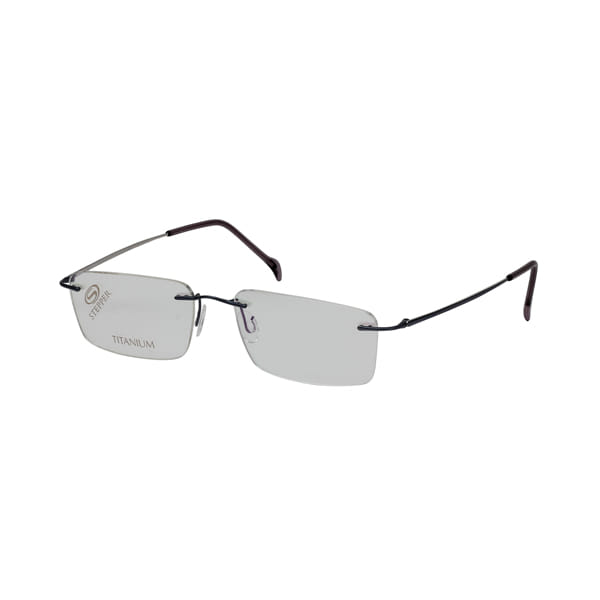 Hans Stepper SI-4253B Frame Blue Male RimLess Titanium — Blue frame