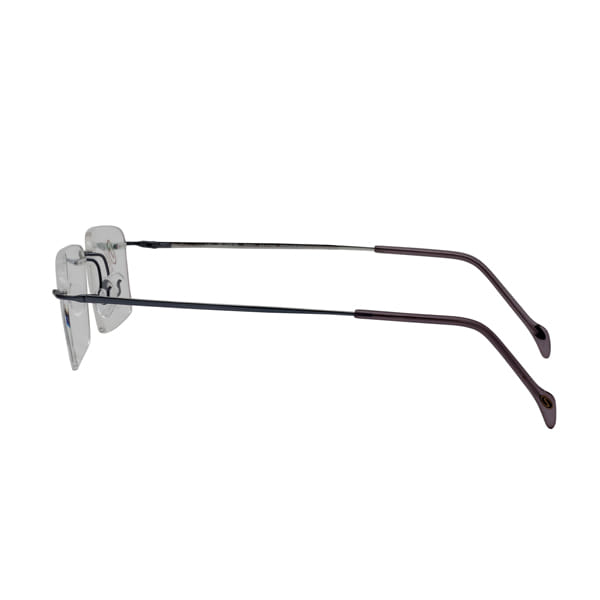 Hans Stepper SI-4253B Frame Blue Male RimLess Titanium Frame — Blue frame — view 4