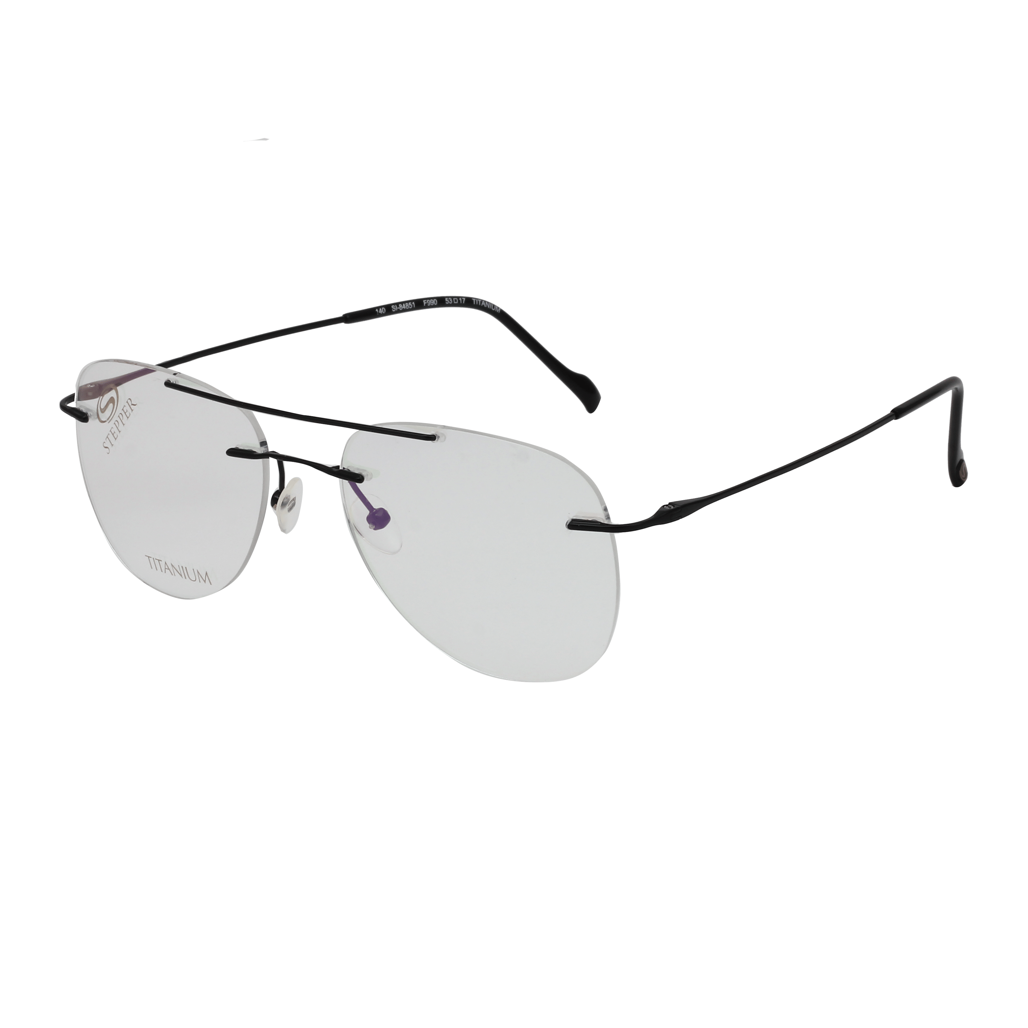 Hans Stepper SI-84851 Frame Black Male RimLess Titanium