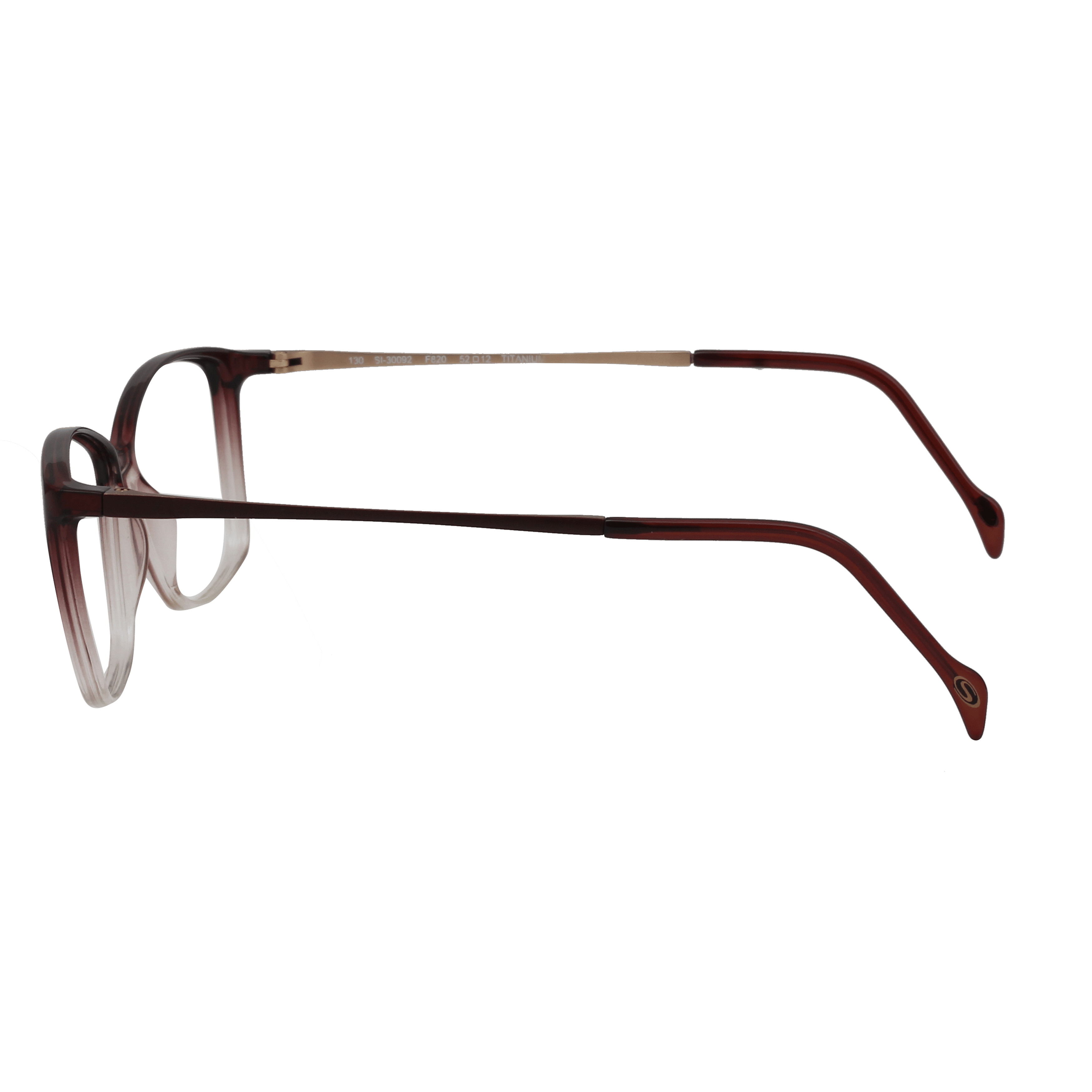 Hans Stepper SI-30092 Frame Brown Female Full Titanium Frame — Brown frame — view 3