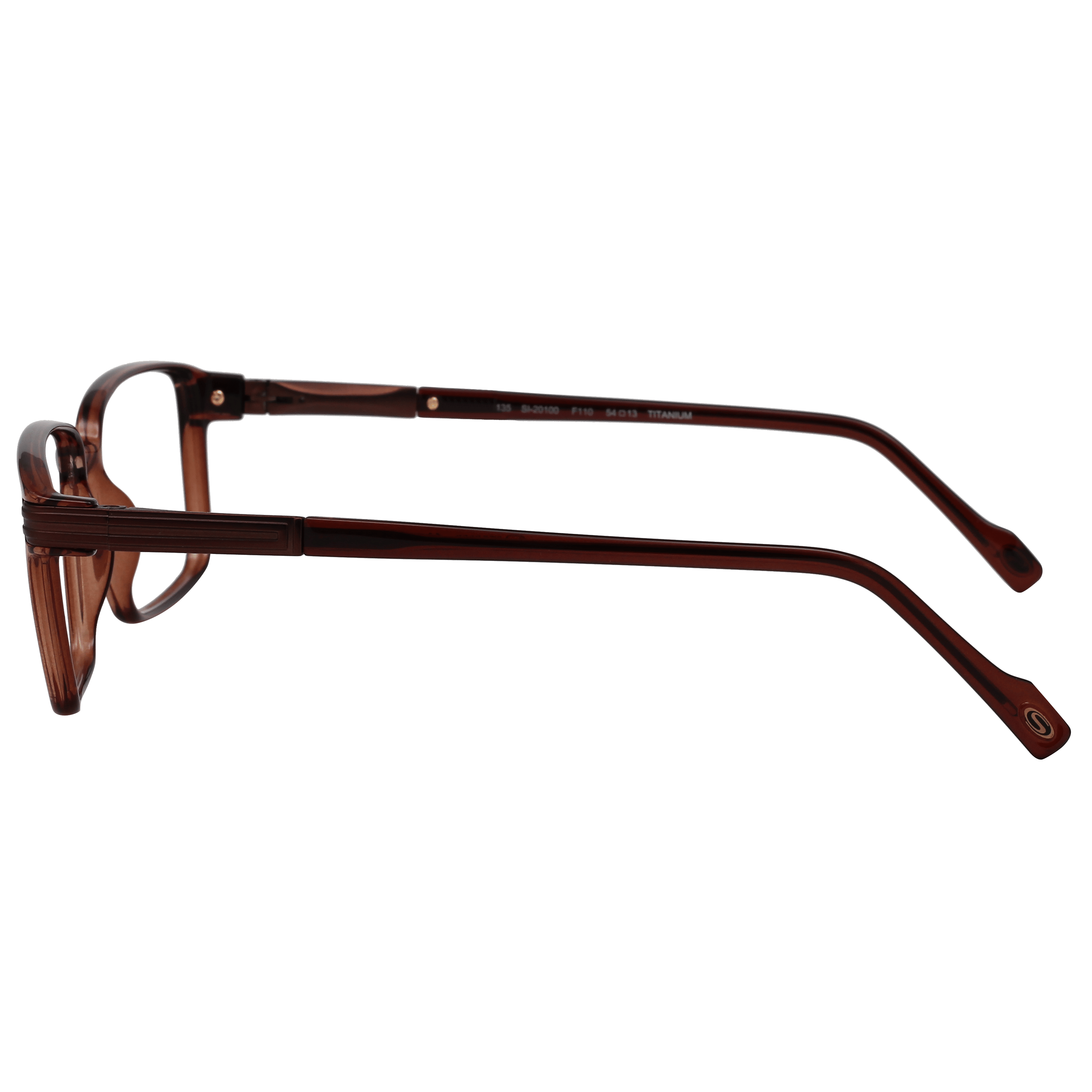 Hans Stepper SI-20100 Frame Brown Male Full Titanium Frame — Brown frame — view 3