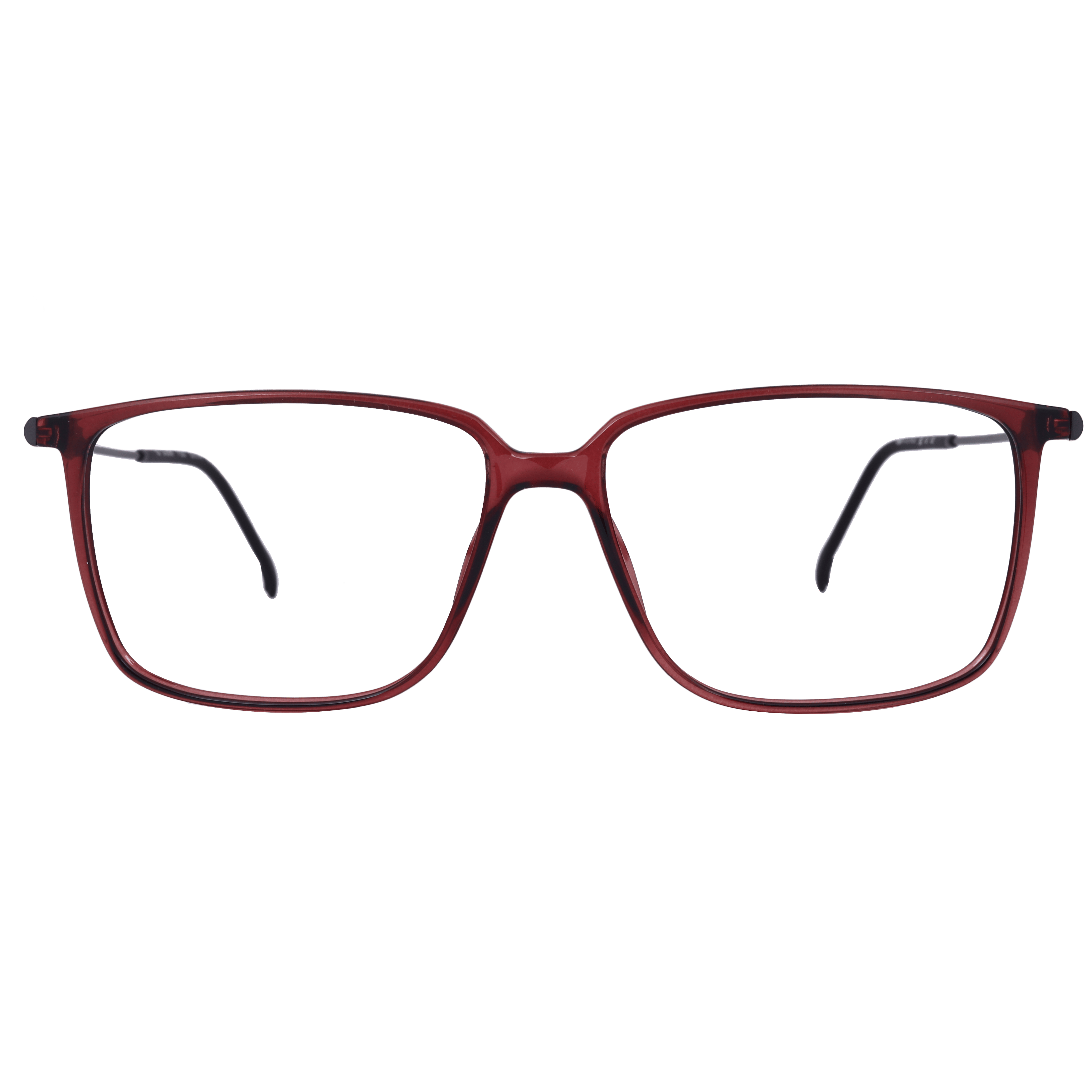 Hans Stepper SI-20097 Frame Transparent Maroon Male Full Tit Frame — Transparent Maroon frame — view 1