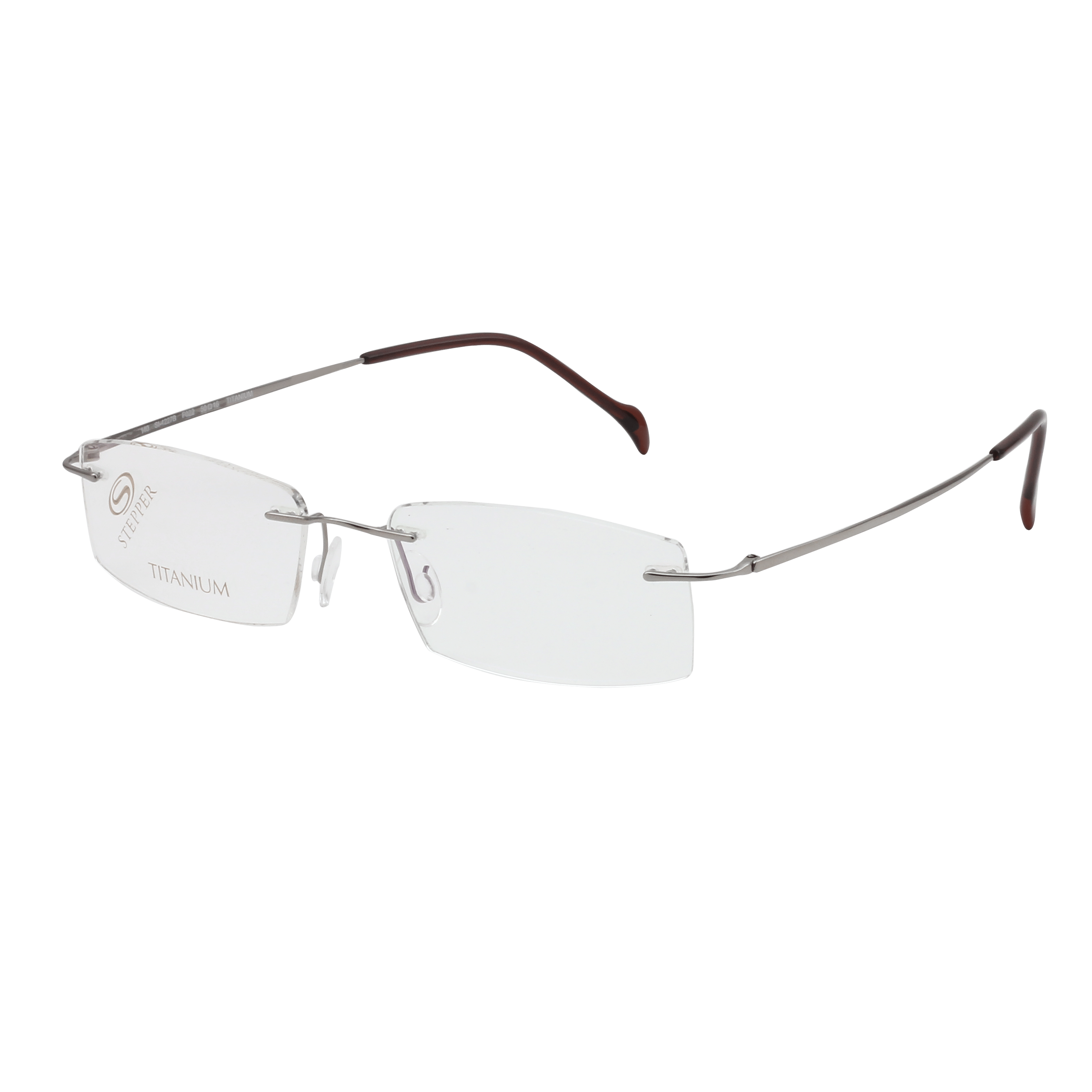 Hans Stepper SI-4227B Frame Grey Male RimLess Titanium — Grey frame