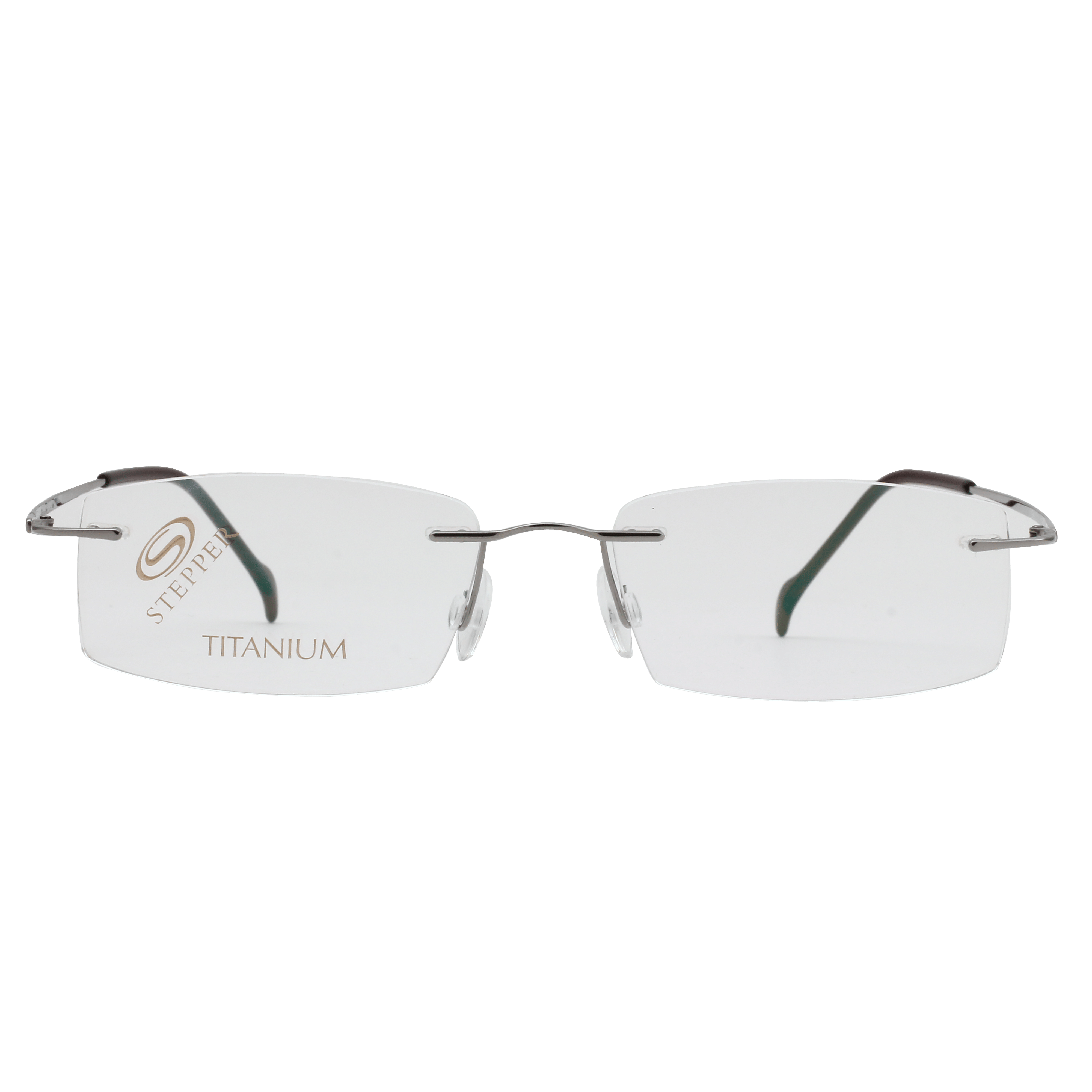 Hans Stepper SI-4227B Frame Grey Male RimLess Titanium Frame — Grey frame — view 2