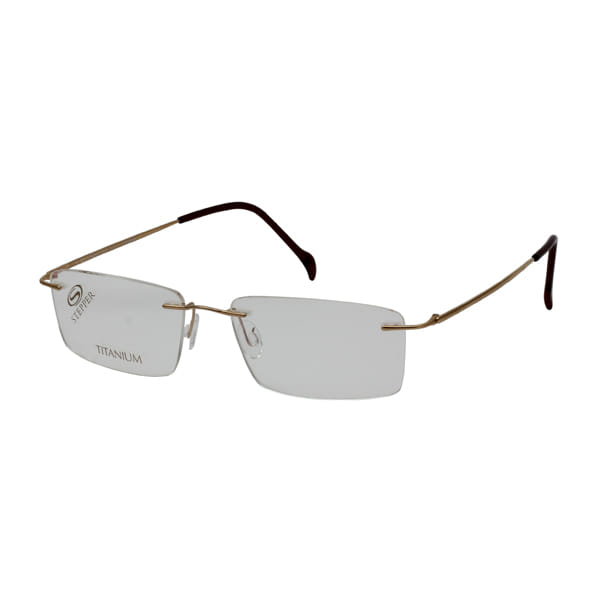 Hans Stepper SI-4253B Frame Gold Male RimLess Titanium — Gold frame