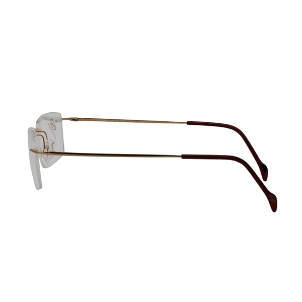 Hans Stepper SI-4253B Frame Gold Male RimLess Titanium Frame — Gold frame — view 4