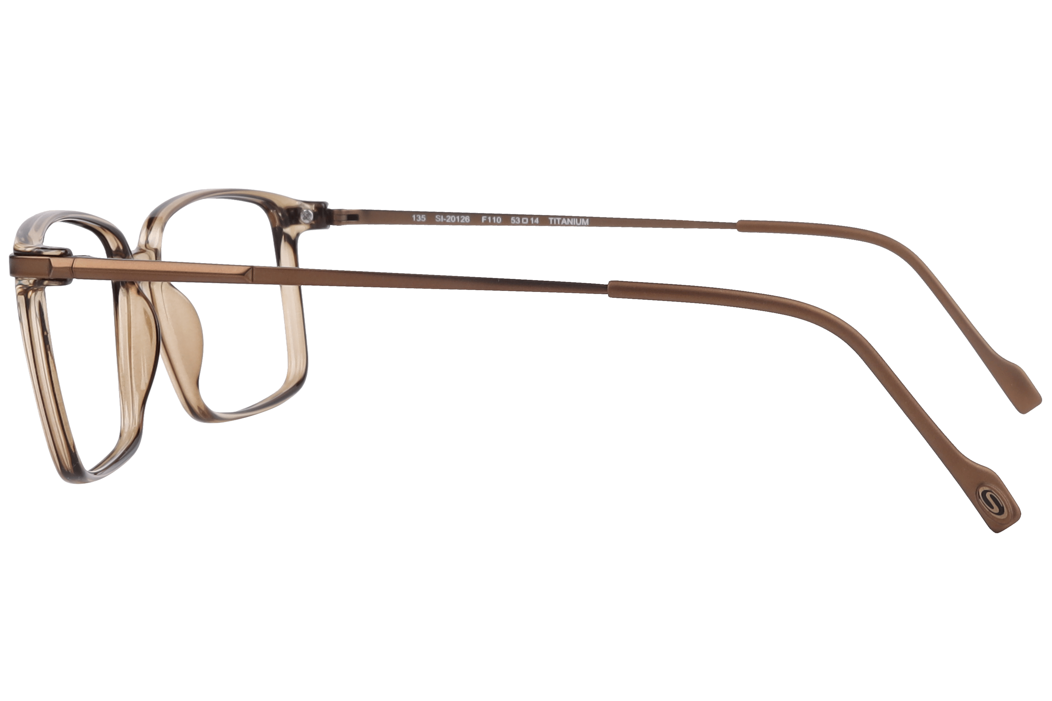 Hans Stepper SI-20126 Frame Brown Male Full Shell Frame — Brown frame — view 3