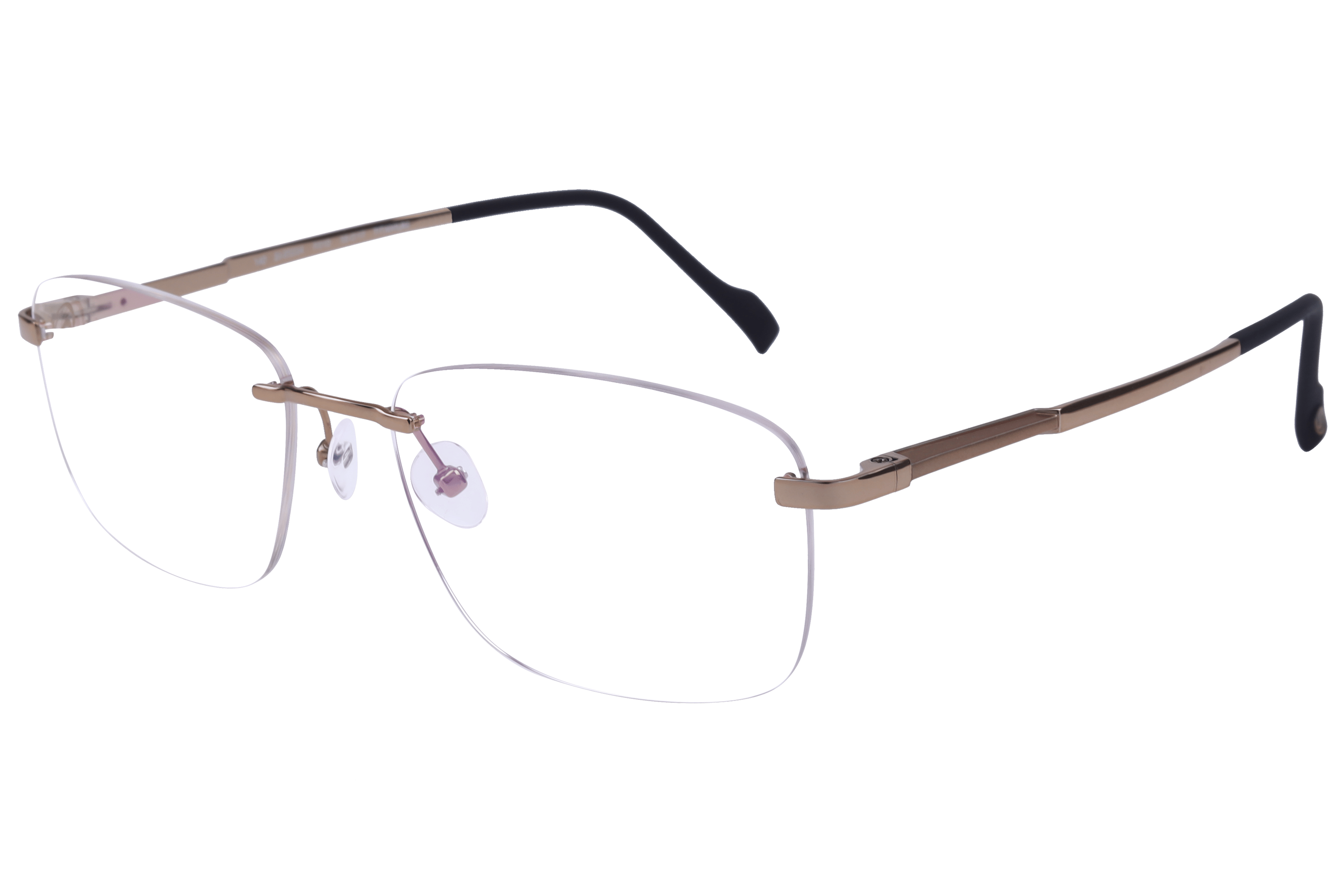 Hans Stepper SI-85554 Frame Light Gold Male RimLess Metal — Light Gold frame