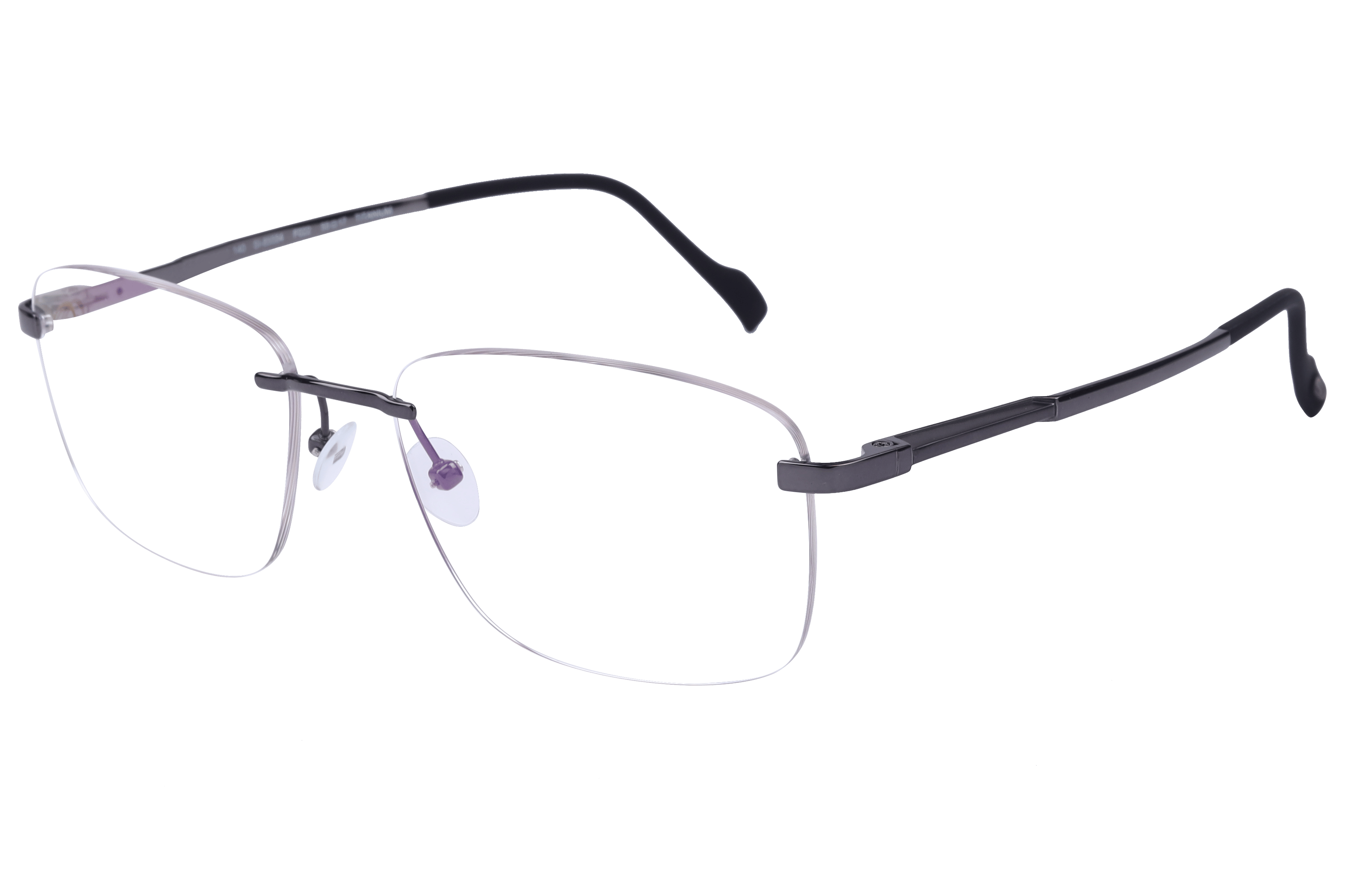 Hans Stepper SI-85554 Frame Grey Male RimLess Metal — Grey frame