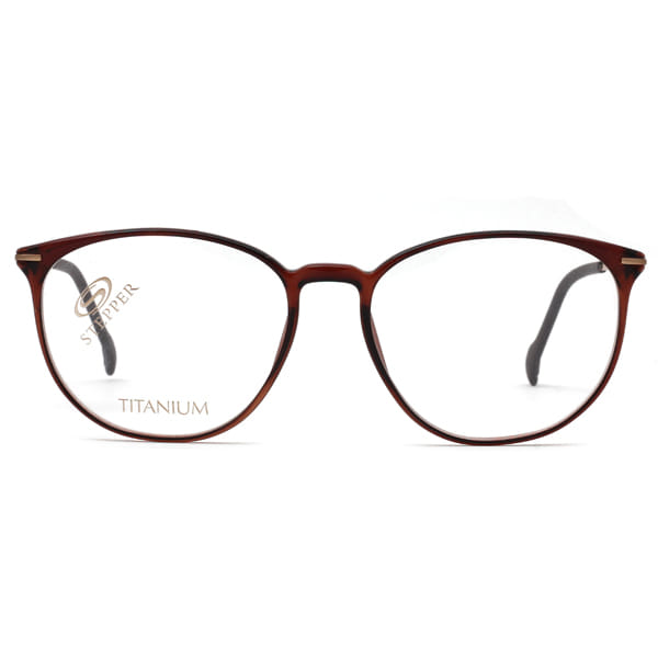 Hans Stepper SI-20050 Frame Brown Male Full Titanium Frame — Brown frame — view 3