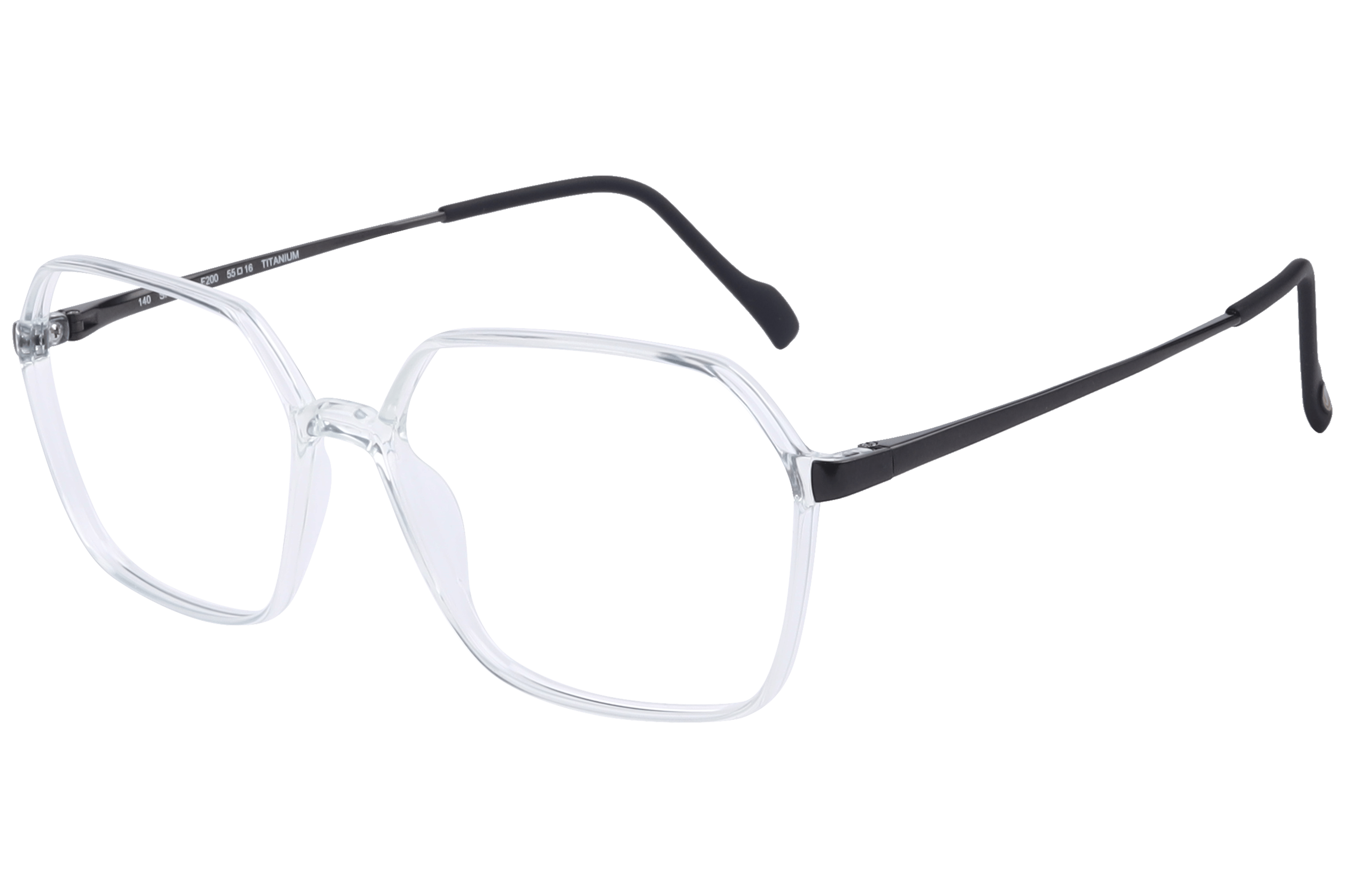 Hans Stepper SI-20128 Frame Transparent Unisex Full Titanium — Transparent frame