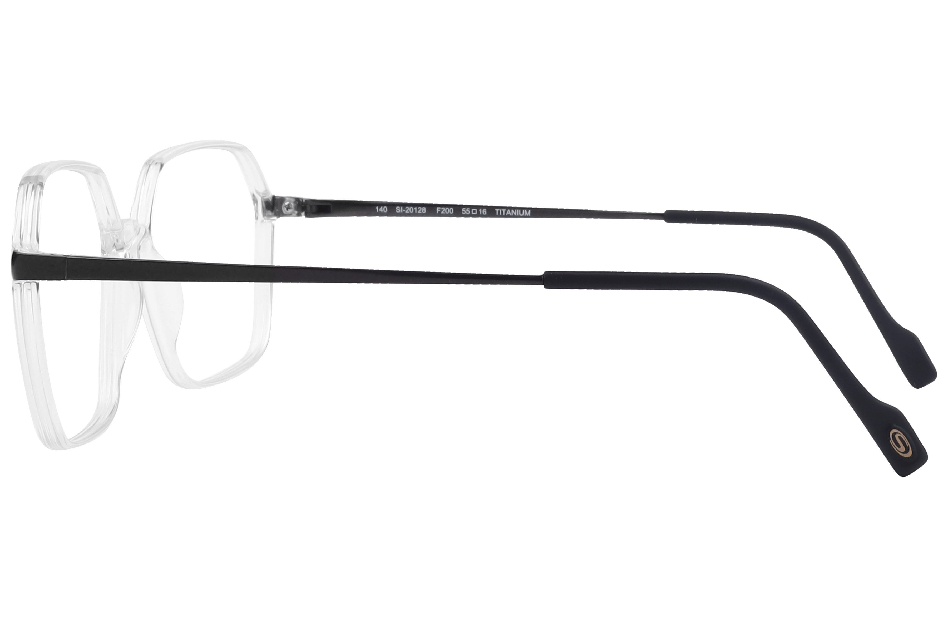 Hans Stepper SI-20128 Frame Transparent Unisex Full Titanium Frame — Transparent frame — view 3