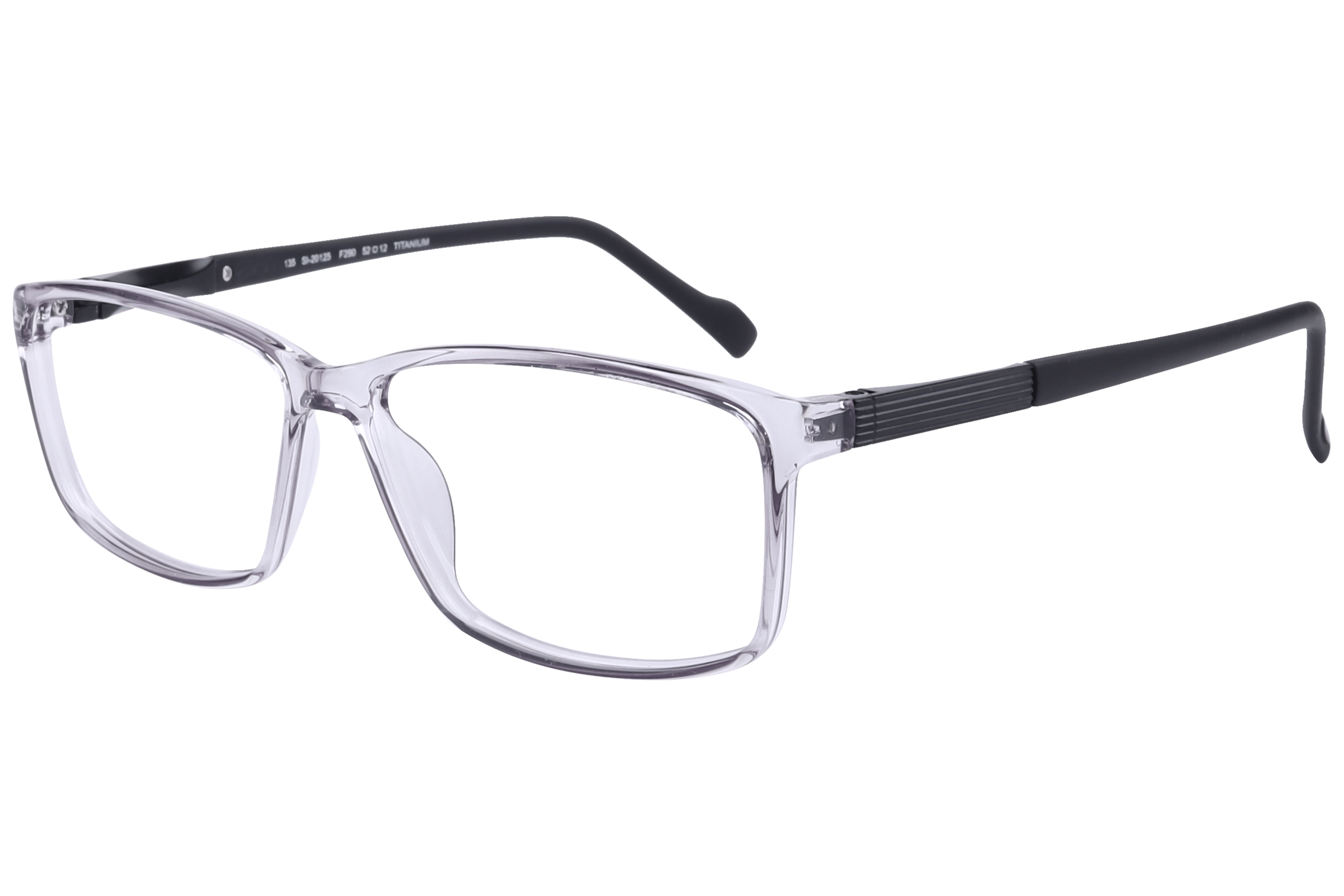 Hans Stepper SI-20125 Frame Transparent Grey Unisex Full Tit — Transparent Grey frame